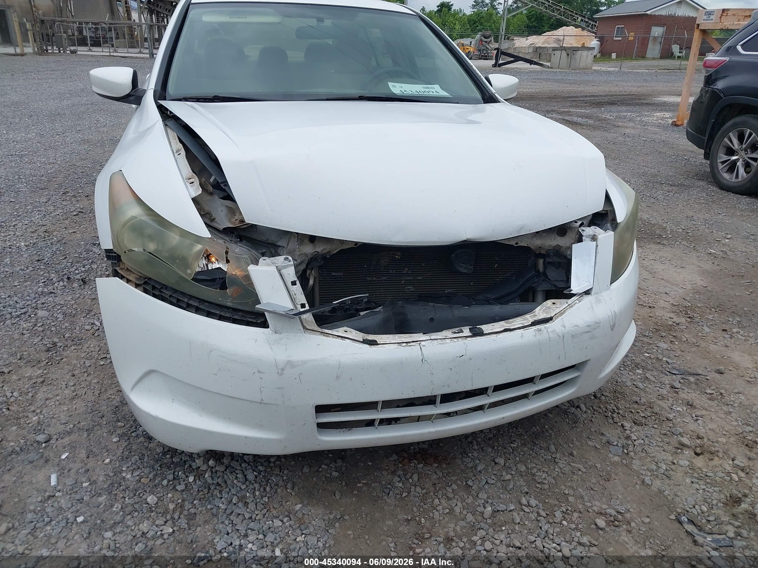 2008 Honda Accord 2.4 Lx-p White vin: 1HGCP26478A076174