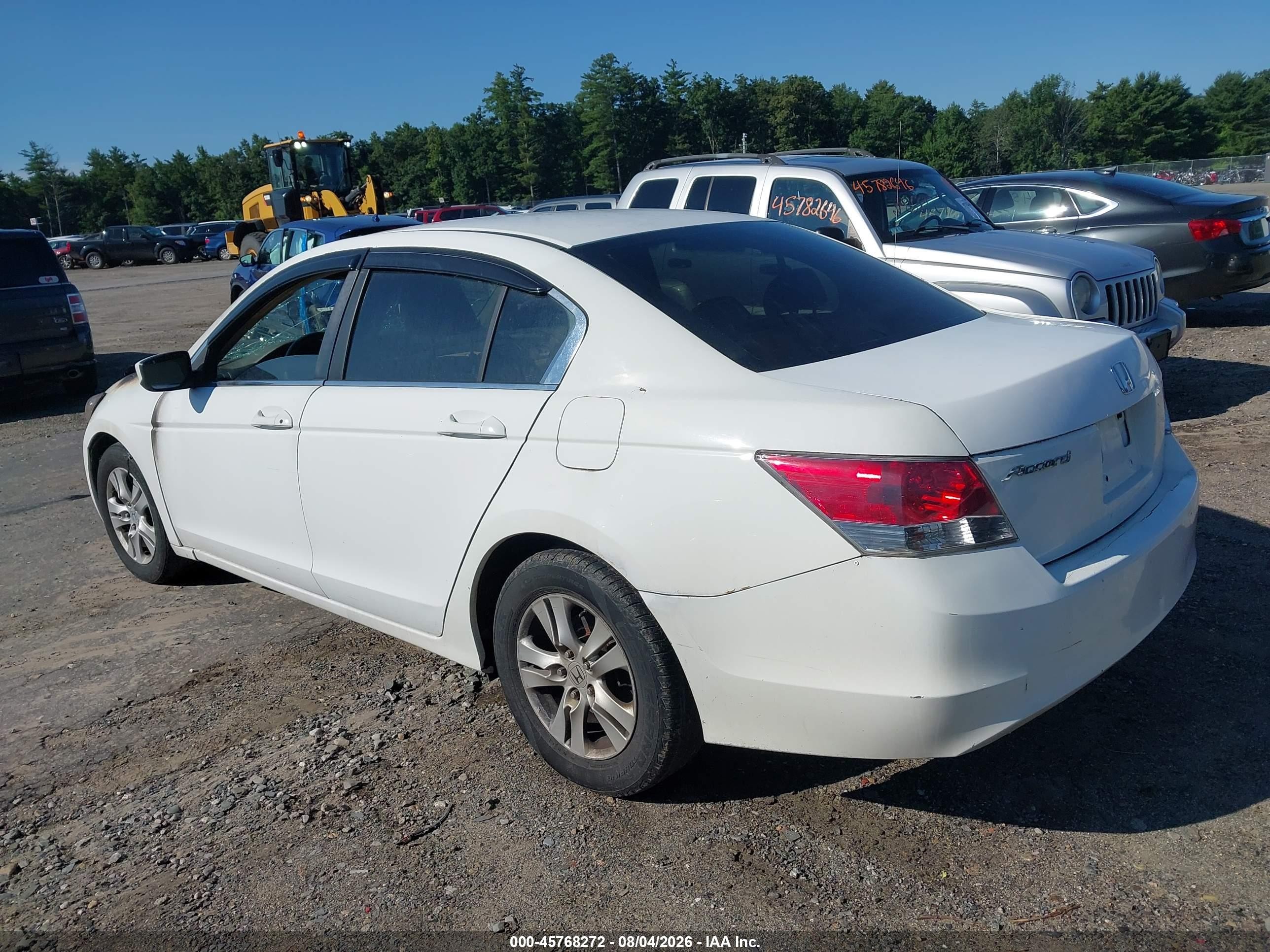 2009 Honda Accord 2.4 Lx-p White vin: 1HGCP26479A007308
