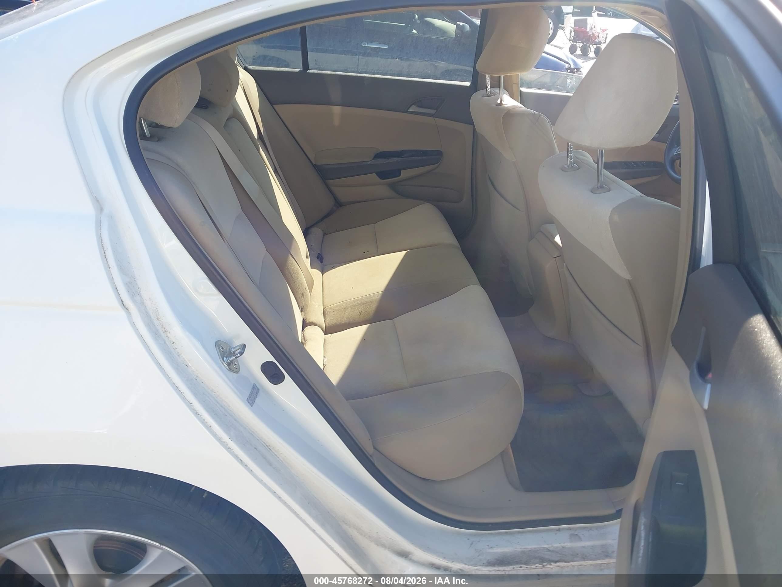 2009 Honda Accord 2.4 Lx-p White vin: 1HGCP26479A007308