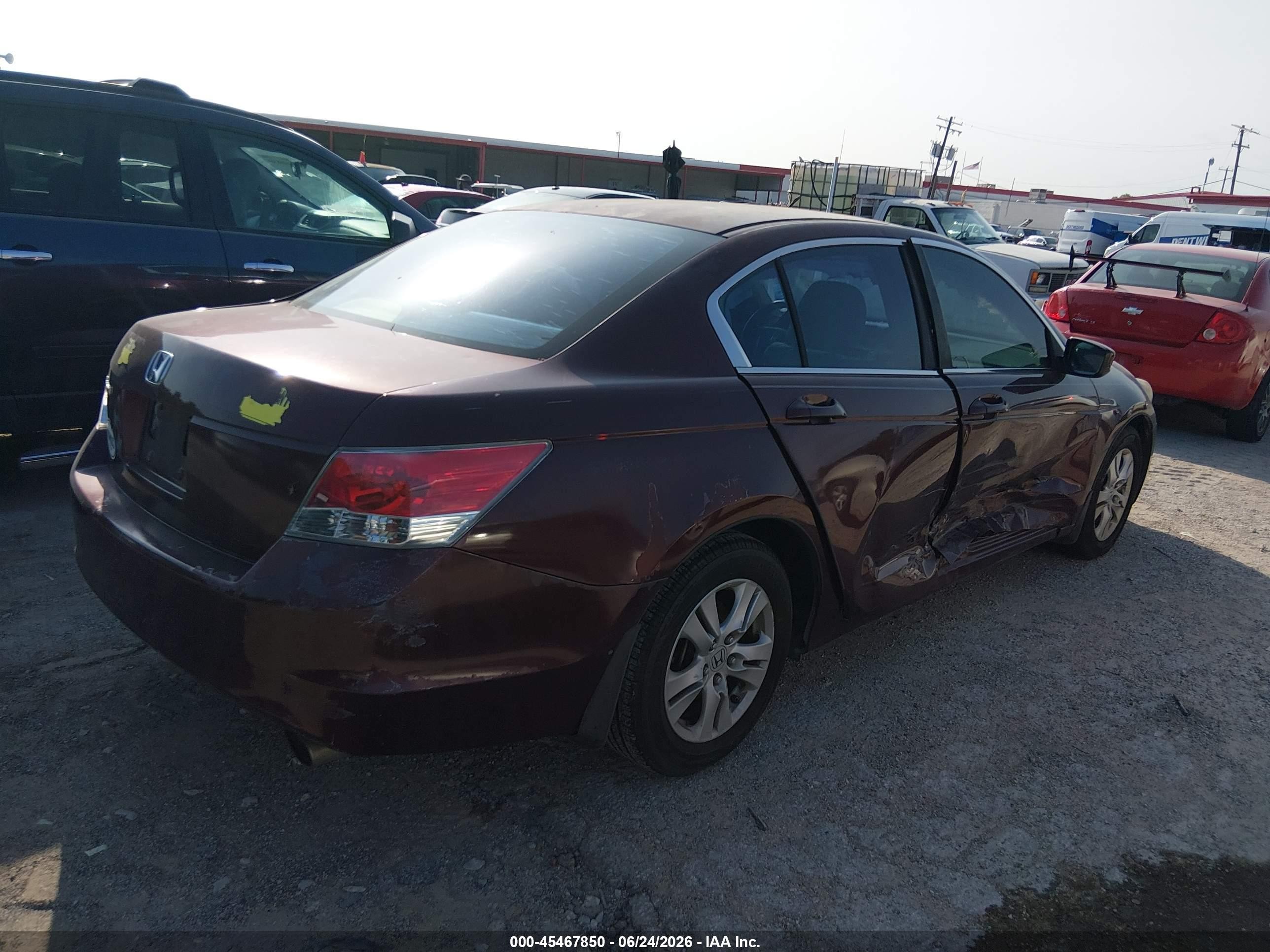 2009 Honda Accord 2.4 Lx-p Red vin: 1HGCP26479A023671