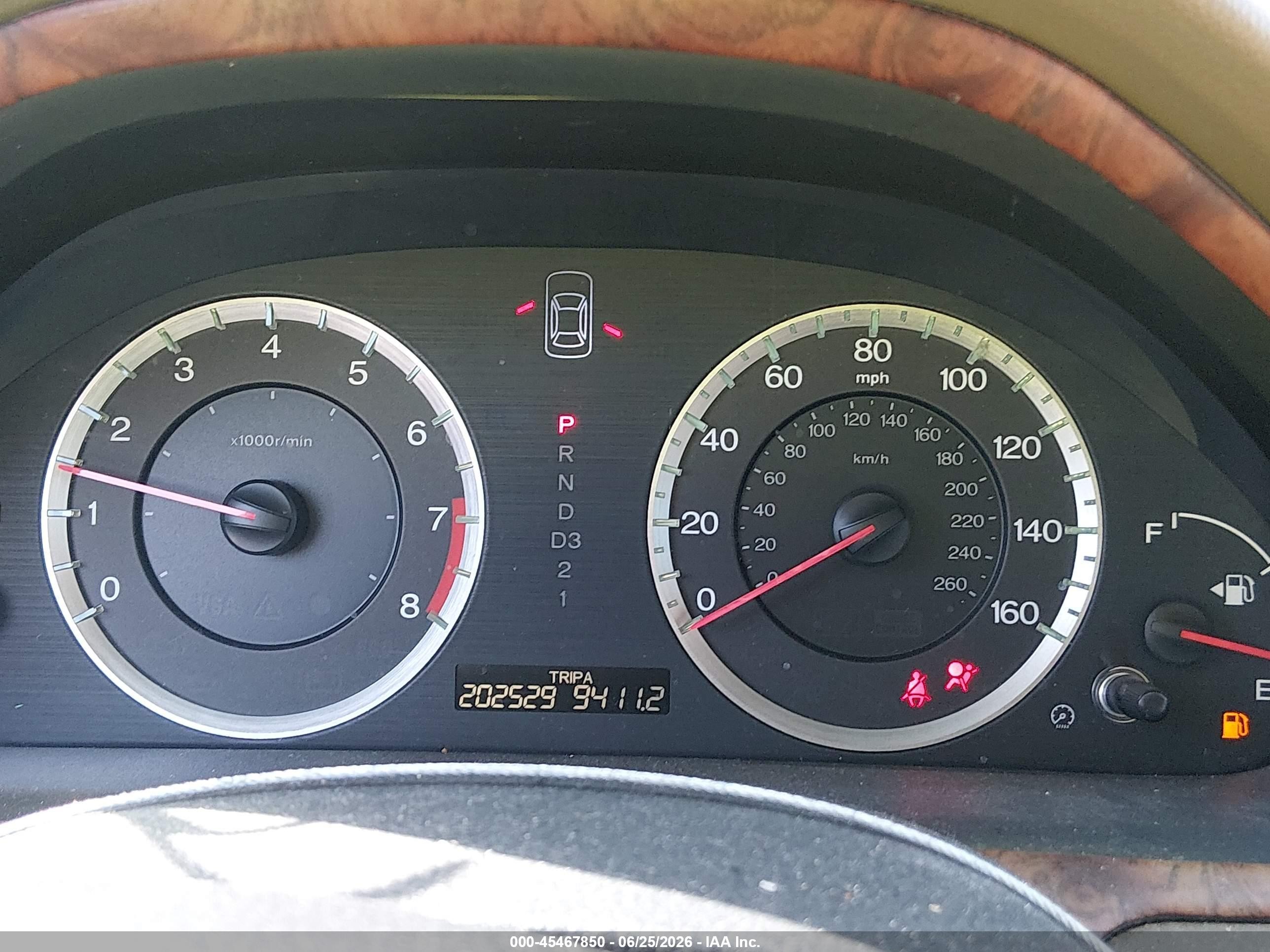 2009 Honda Accord 2.4 Lx-p Red vin: 1HGCP26479A023671