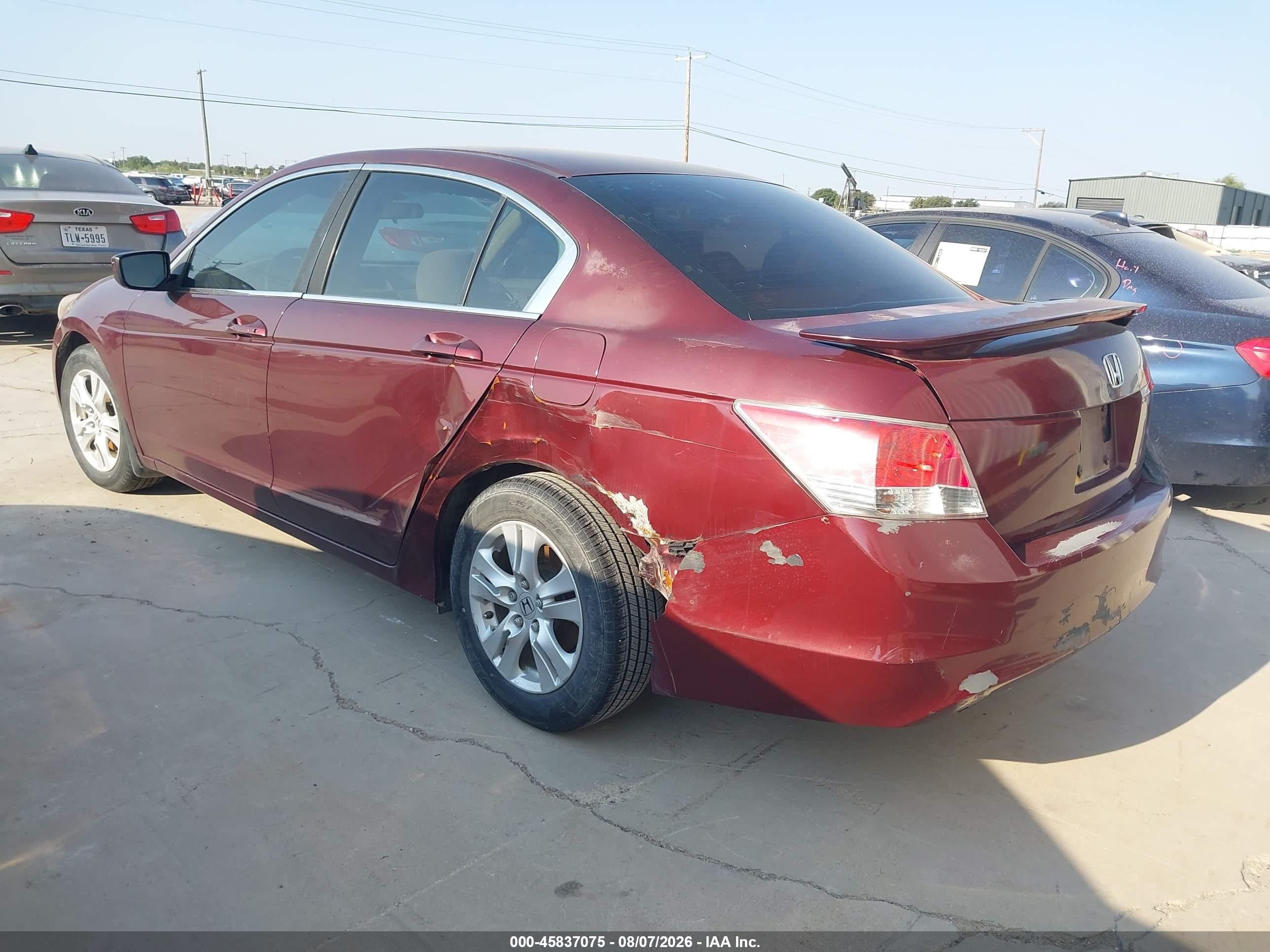 2009 Honda Accord 2.4 Lx-p Maroon vin: 1HGCP26479A058100