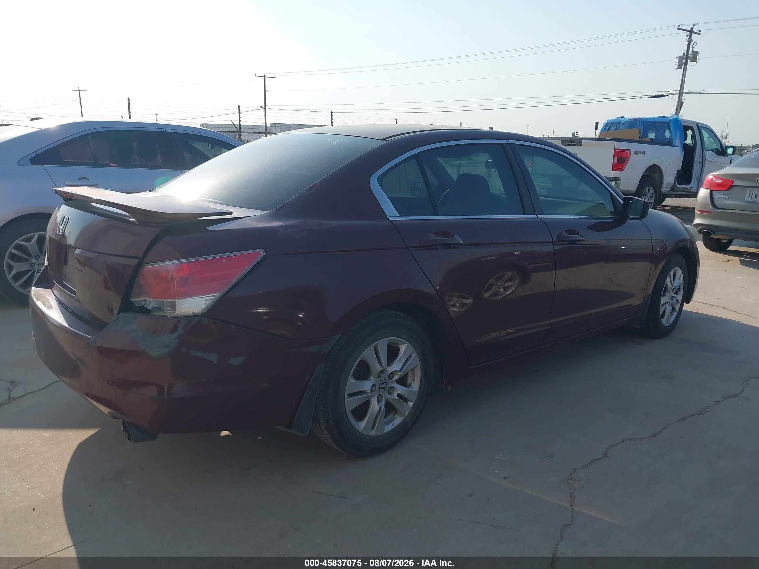 2009 Honda Accord 2.4 Lx-p Maroon vin: 1HGCP26479A058100