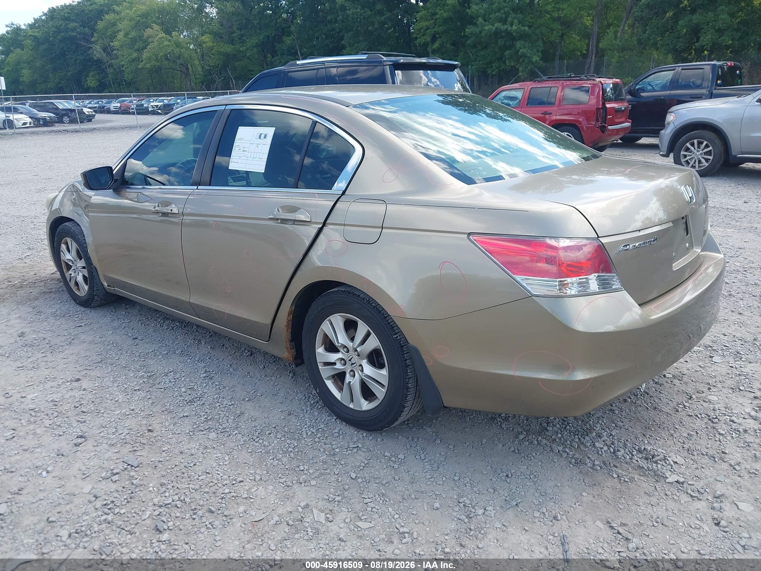 2008 Honda Accord 2.4 Lx-p Gold vin: 1HGCP26488A071436