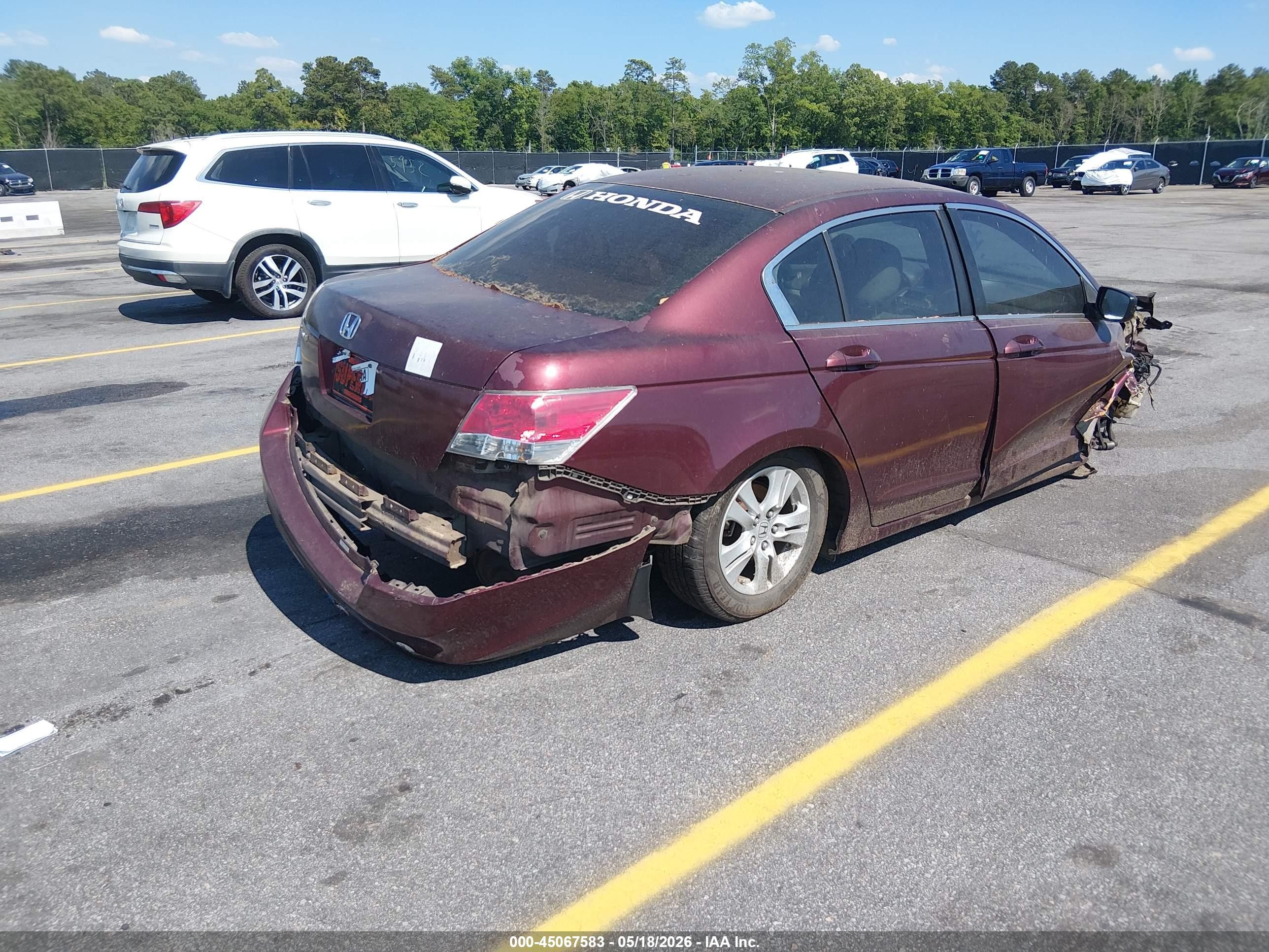 2008 Honda Accord 2.4 Lx-p Red vin: 1HGCP26488A086728