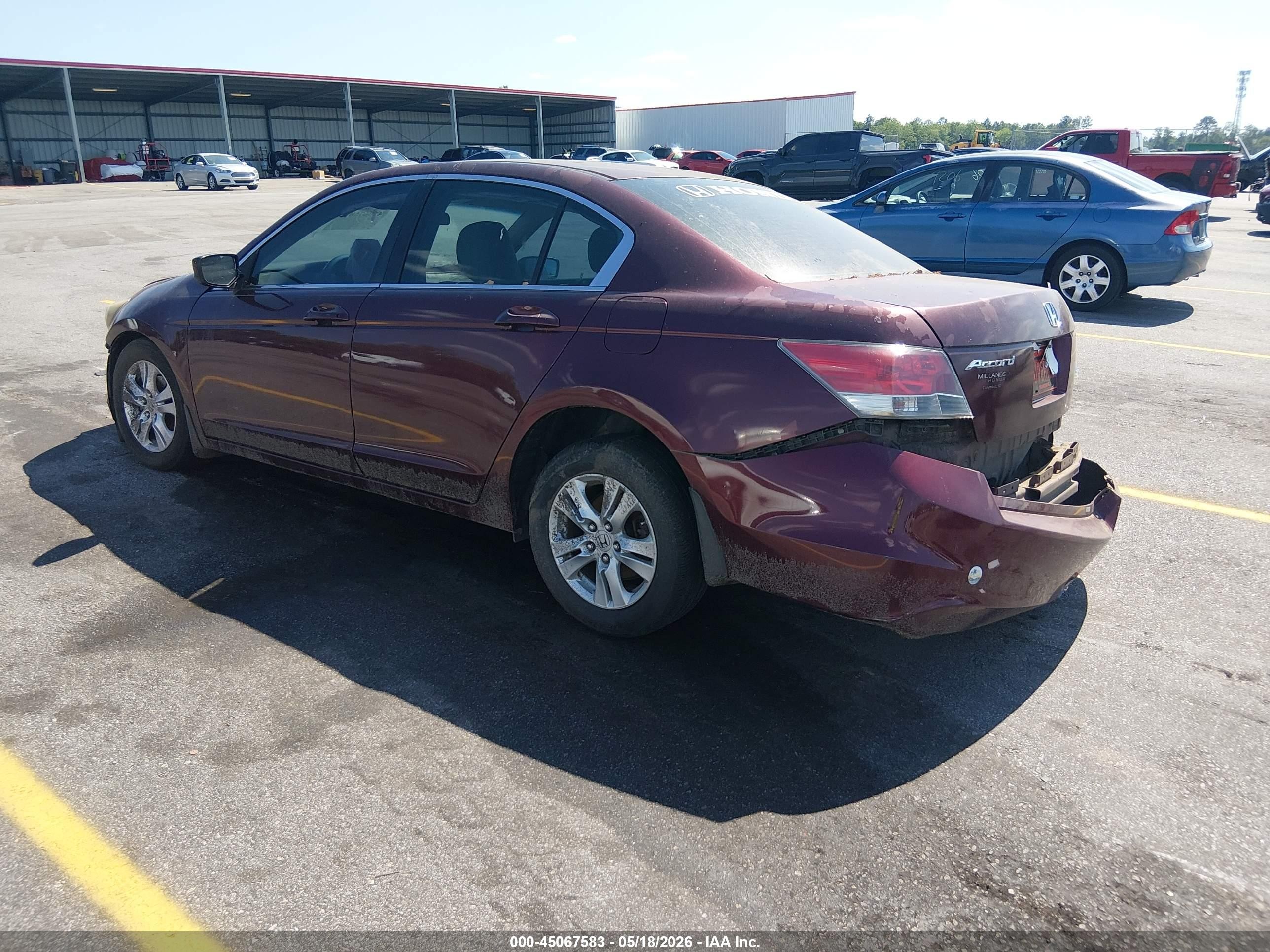 2008 Honda Accord 2.4 Lx-p Red vin: 1HGCP26488A086728