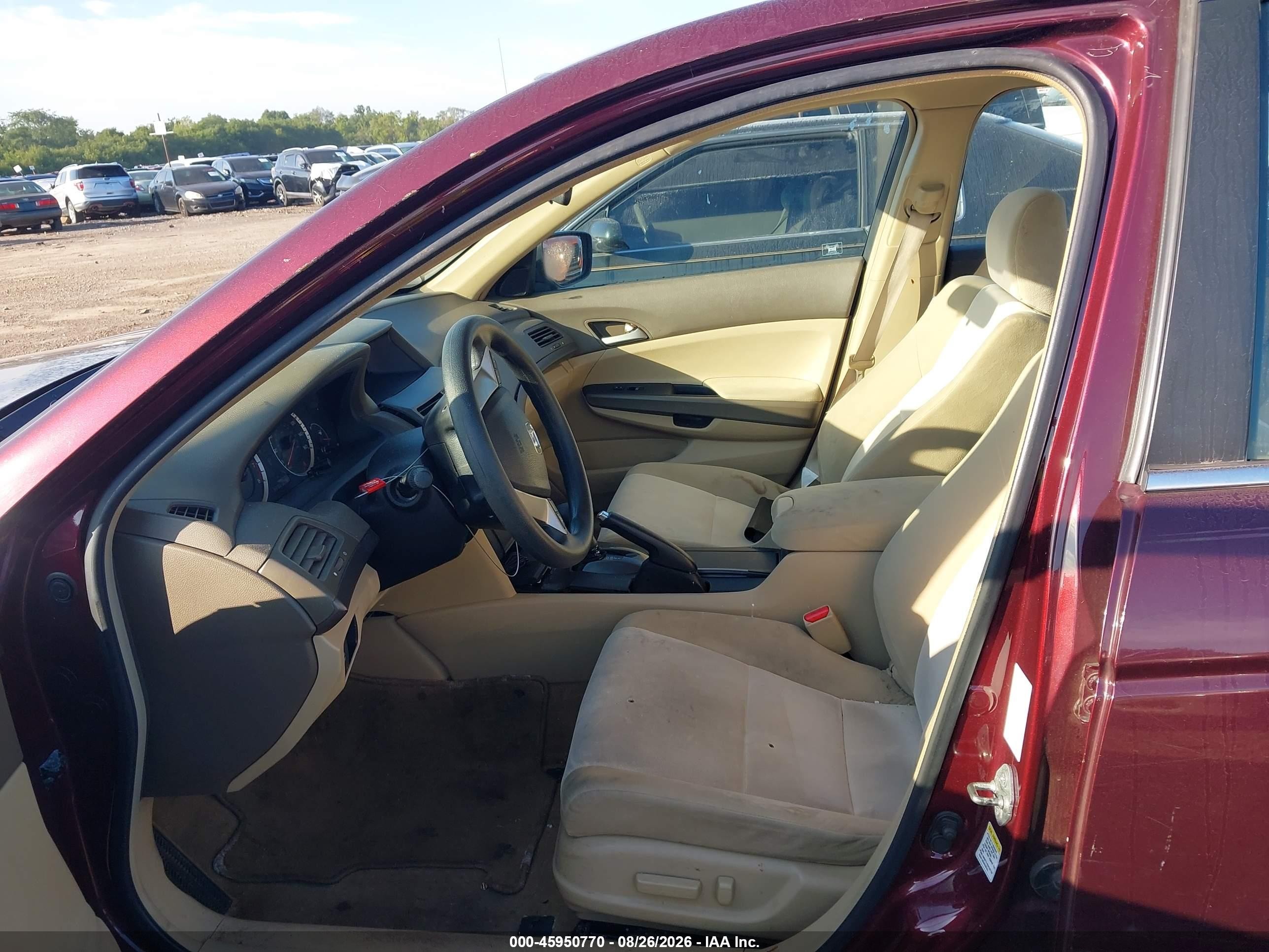 2009 Honda Accord 2.4 Lx-p Red vin: 1HGCP26489A068568