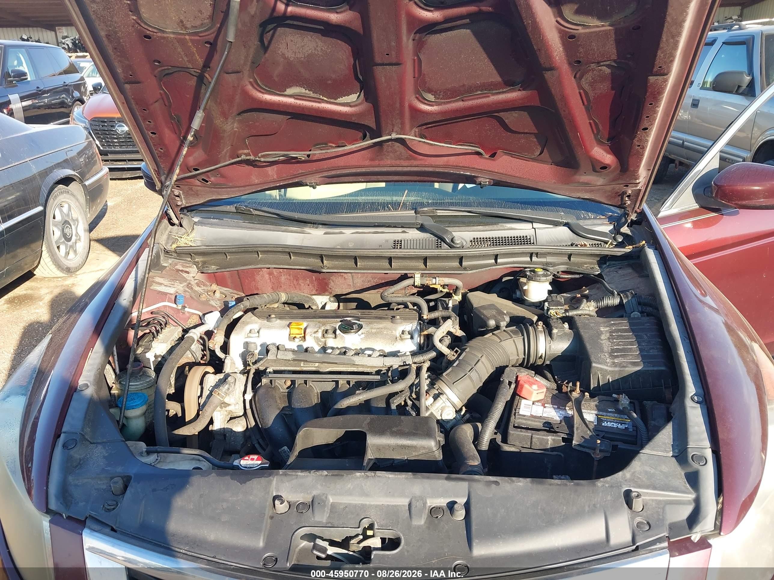 2009 Honda Accord 2.4 Lx-p Red vin: 1HGCP26489A068568