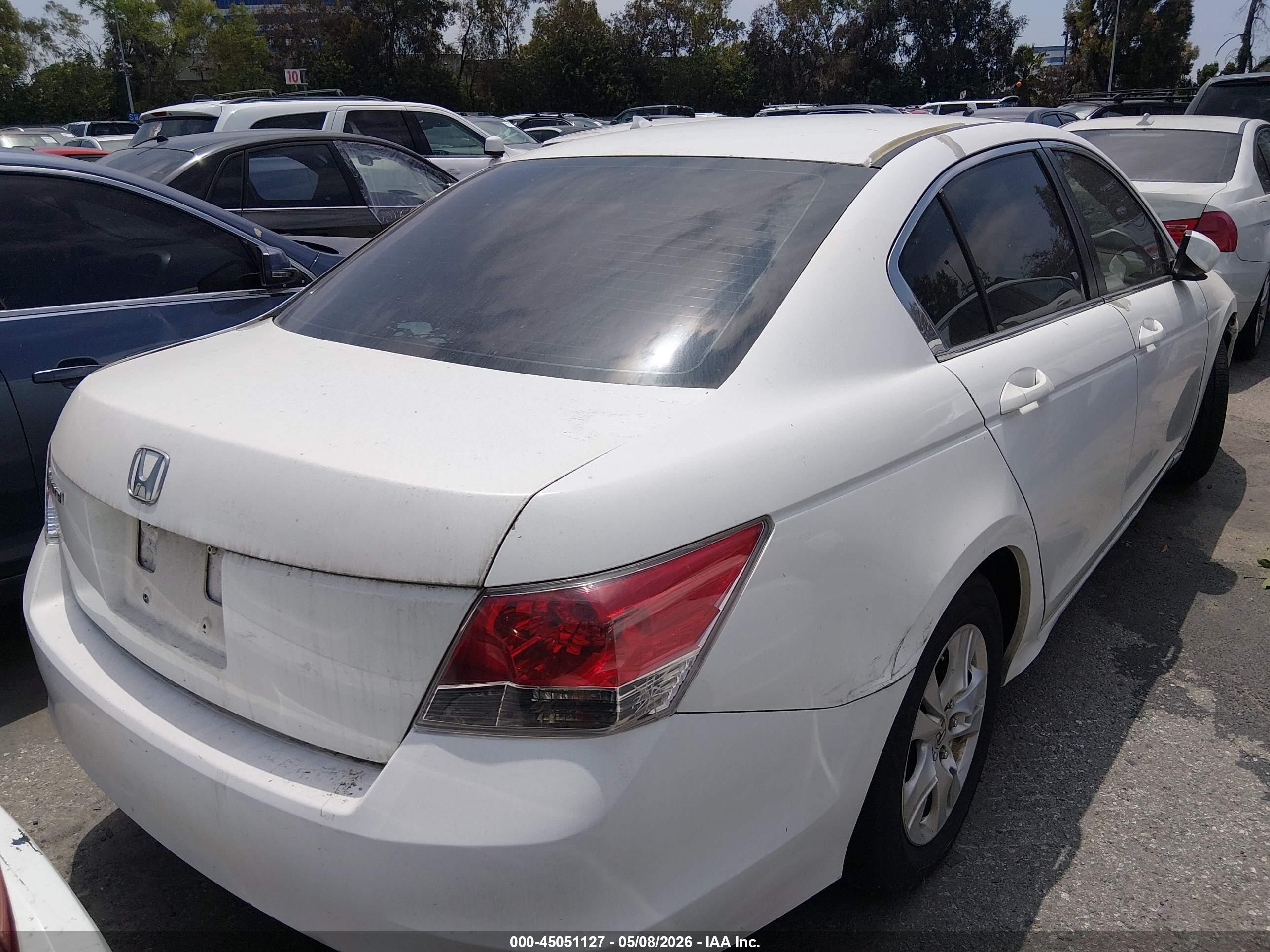 2008 Honda Accord 2.4 Lx-p White vin: 1HGCP26498A030846