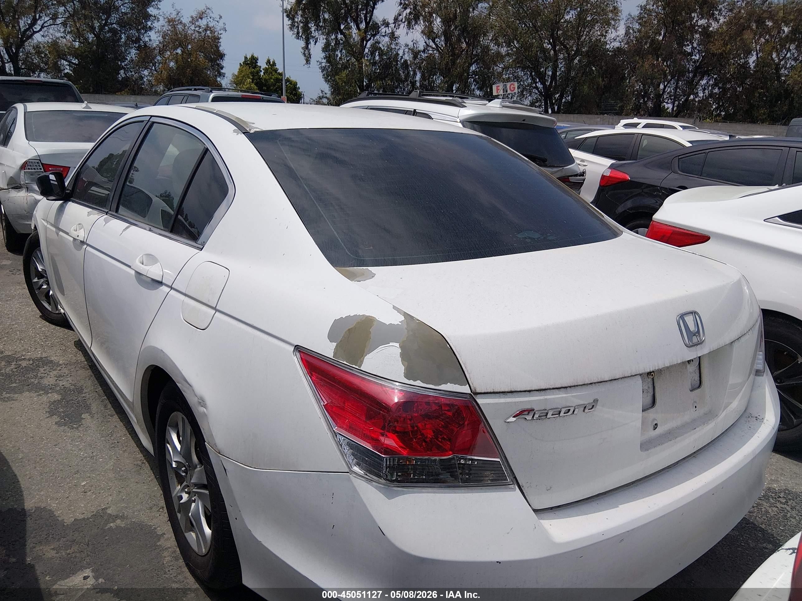 2008 Honda Accord 2.4 Lx-p White vin: 1HGCP26498A030846