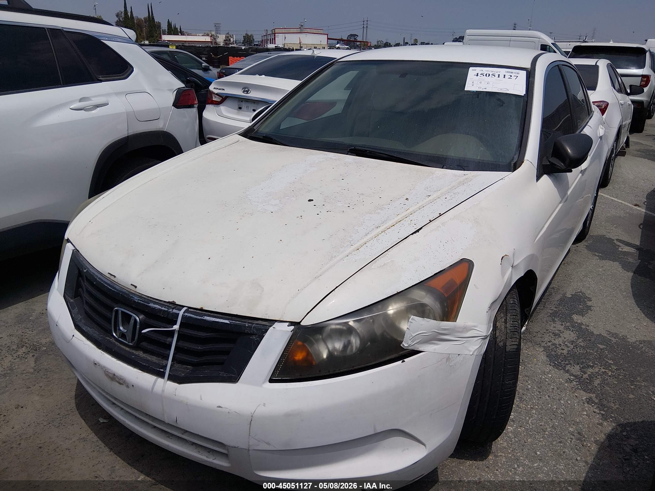 2008 Honda Accord 2.4 Lx-p White vin: 1HGCP26498A030846