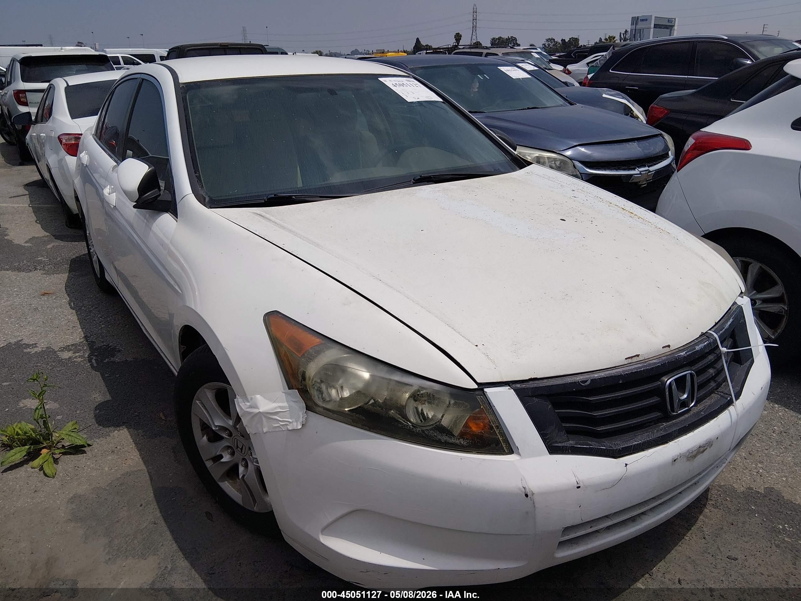 2008 Honda Accord 2.4 Lx-p White vin: 1HGCP26498A030846