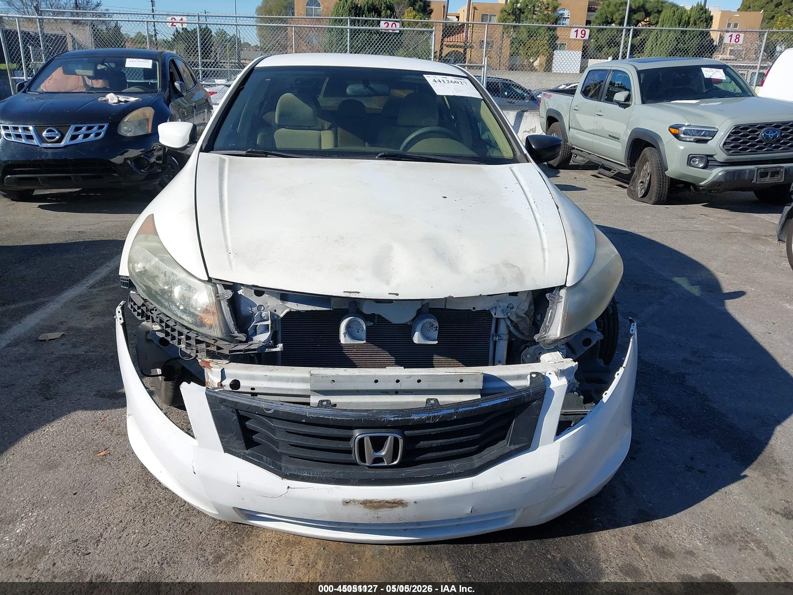 2008 Honda Accord 2.4 Lx-p White vin: 1HGCP26498A030846