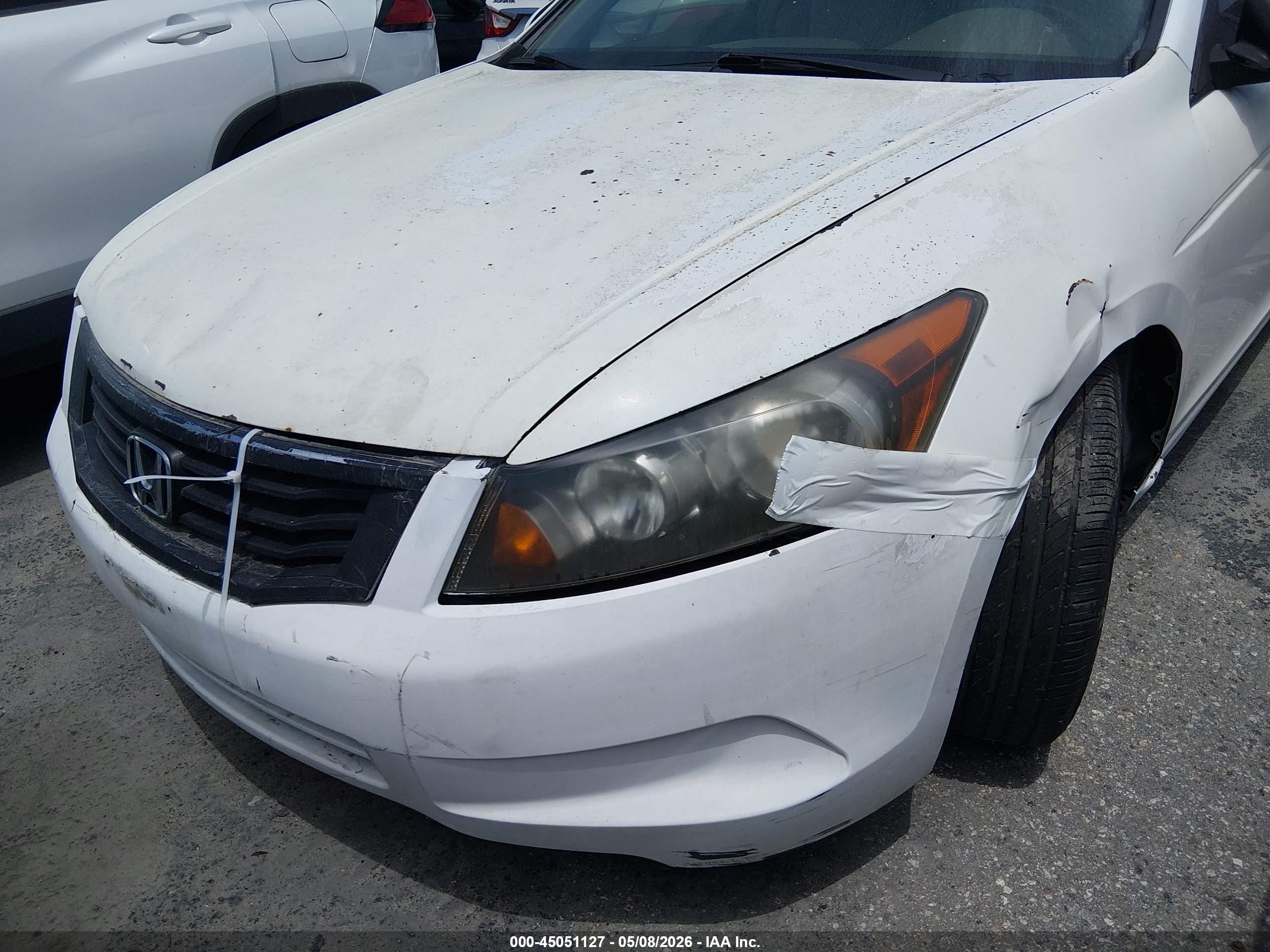 2008 Honda Accord 2.4 Lx-p White vin: 1HGCP26498A030846