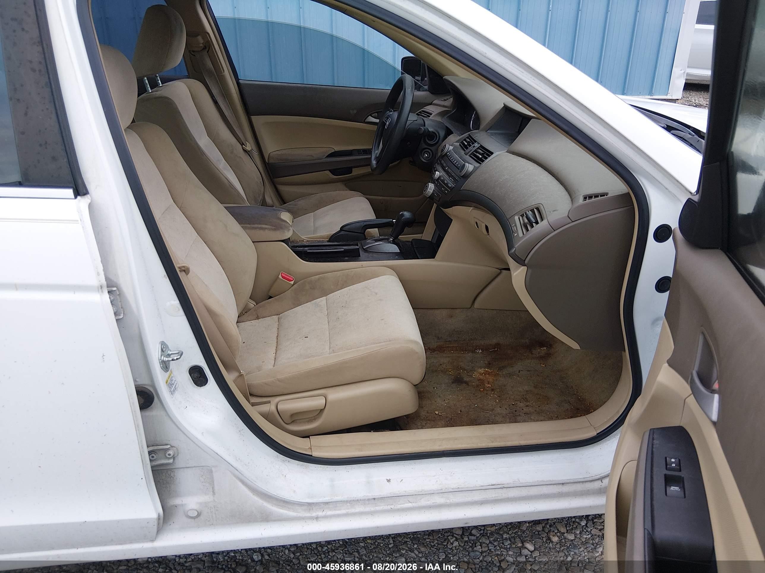 2008 Honda Accord 2.4 Lx-p White vin: 1HGCP26498A056542