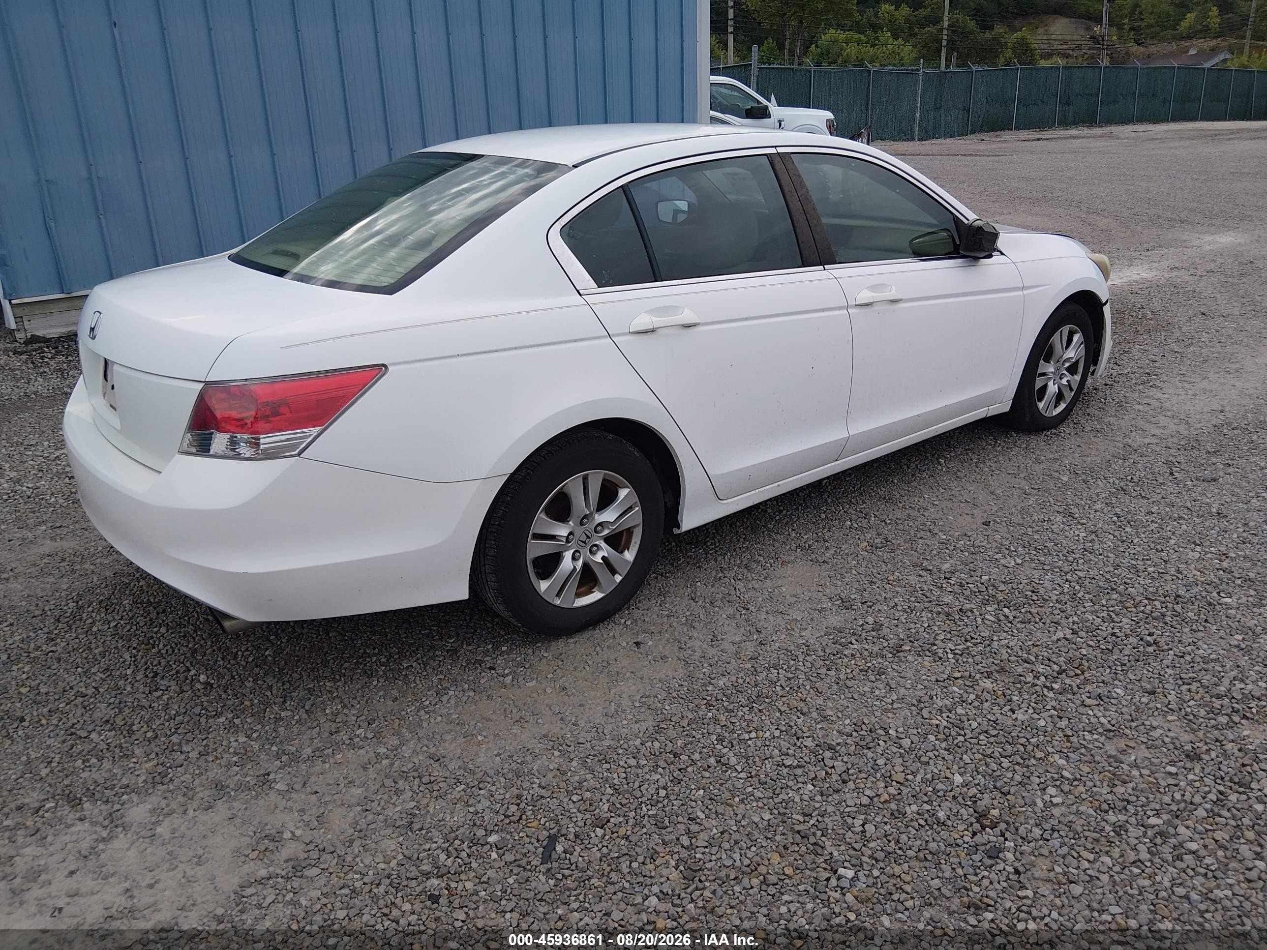 2008 Honda Accord 2.4 Lx-p White vin: 1HGCP26498A056542