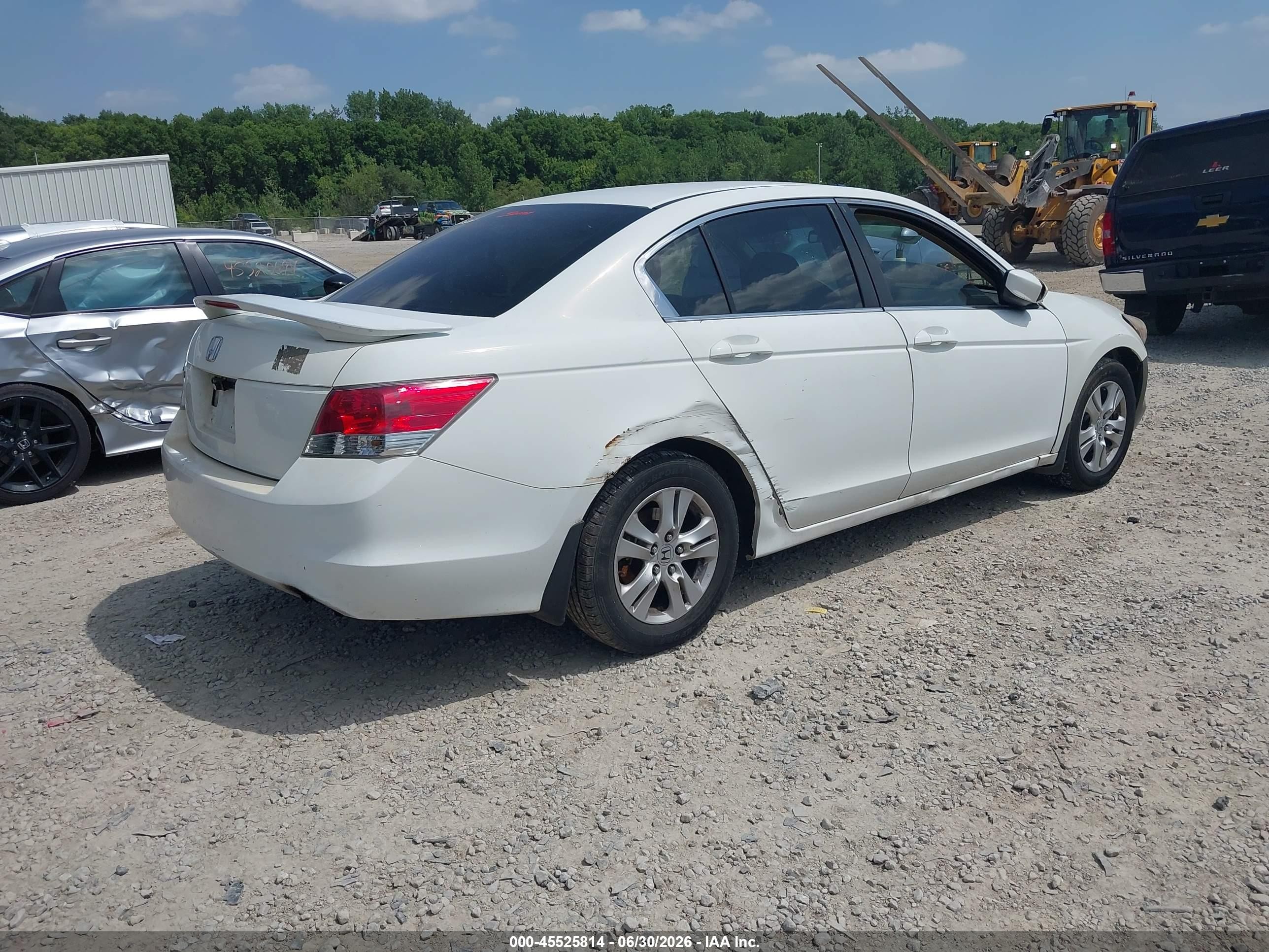 2008 Honda Accord 2.4 Lx-p White vin: 1HGCP26498A072871