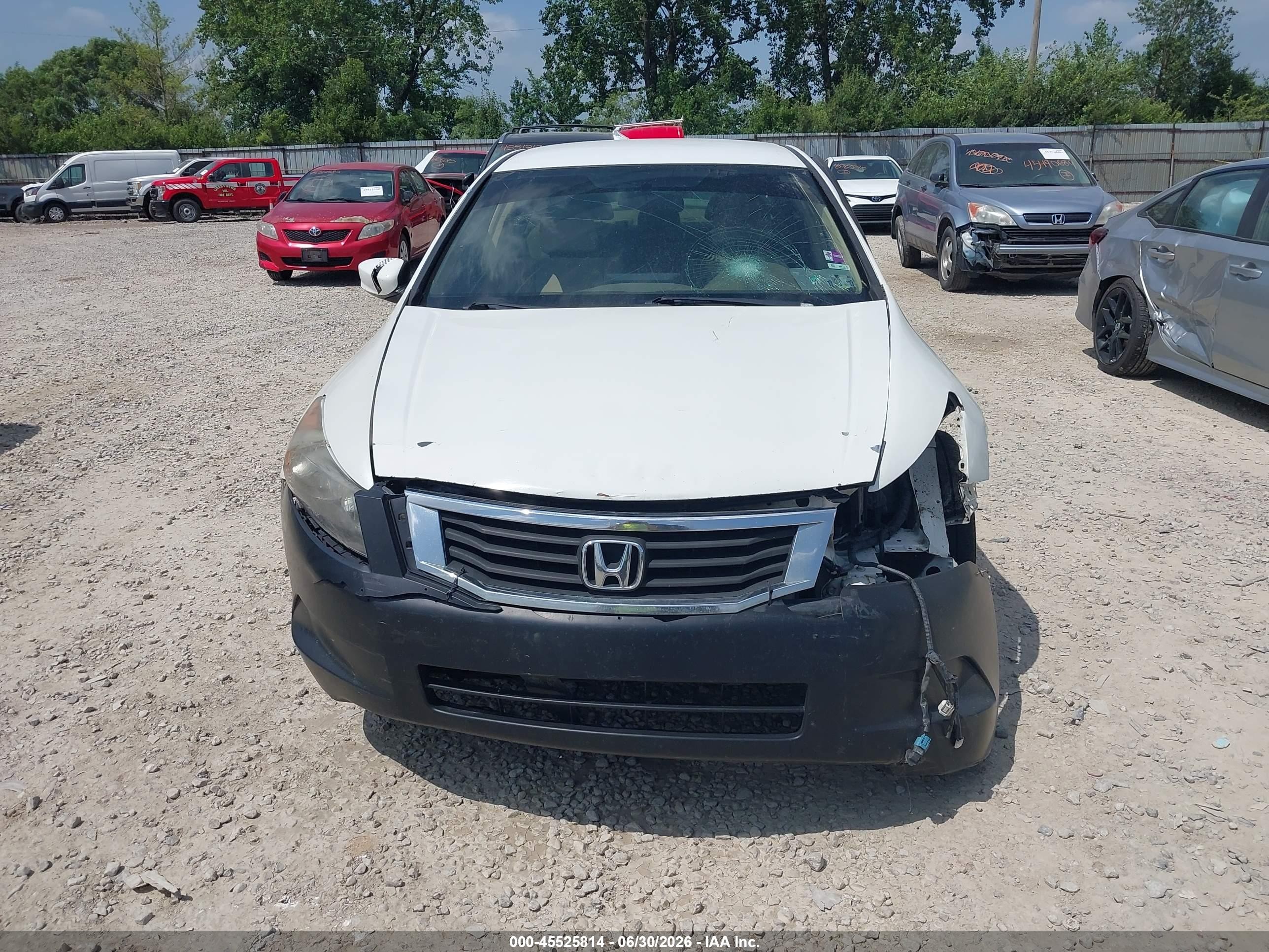 2008 Honda Accord 2.4 Lx-p White vin: 1HGCP26498A072871