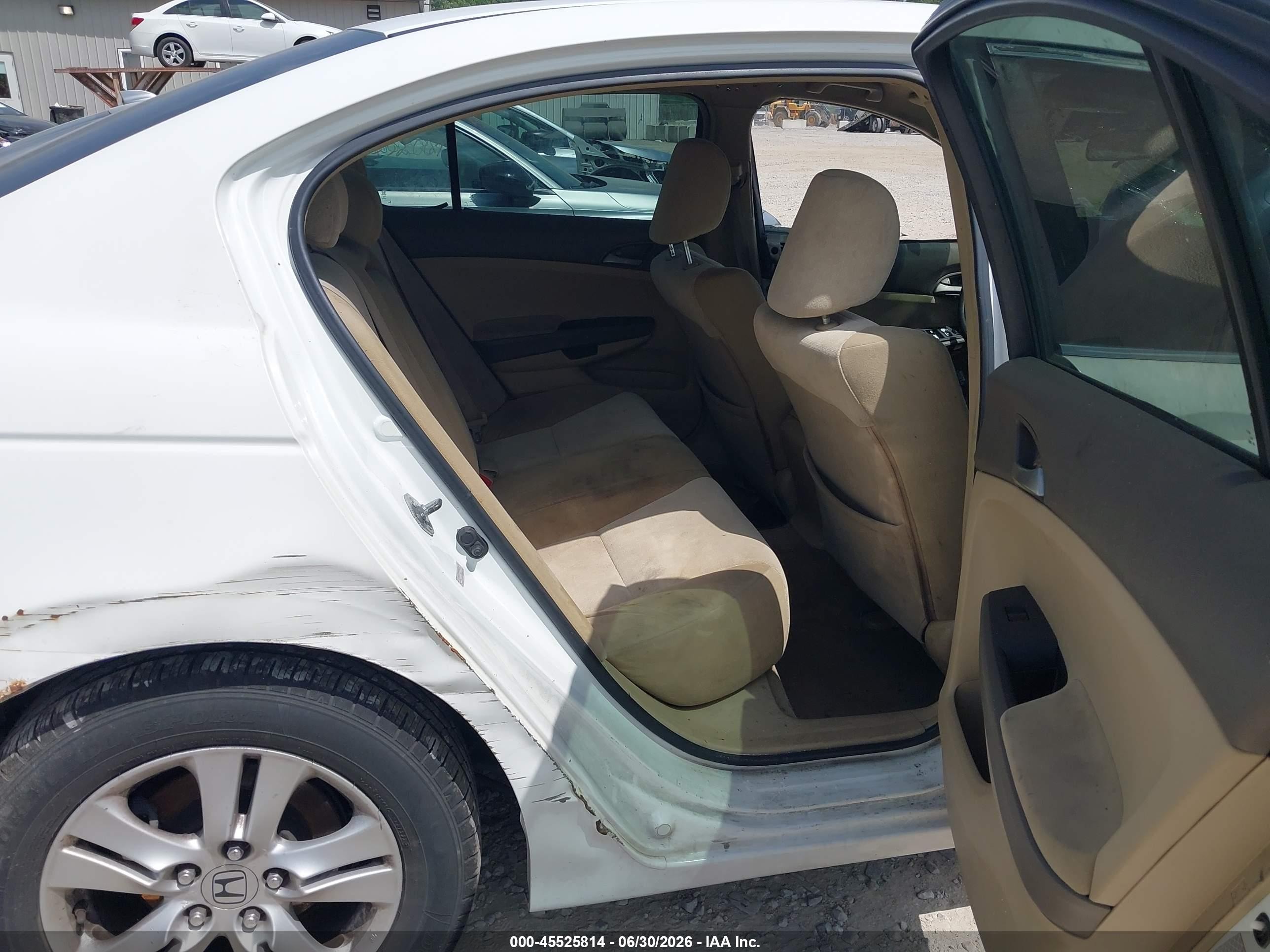 2008 Honda Accord 2.4 Lx-p White vin: 1HGCP26498A072871