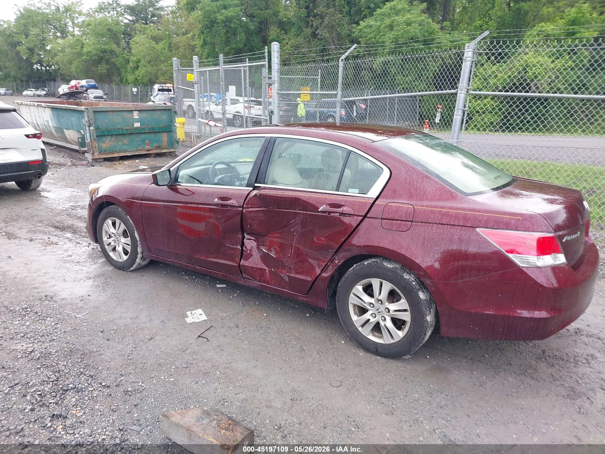 2008 Honda Accord 2.4 Lx-p Burgundy vin: 1HGCP26498A087564