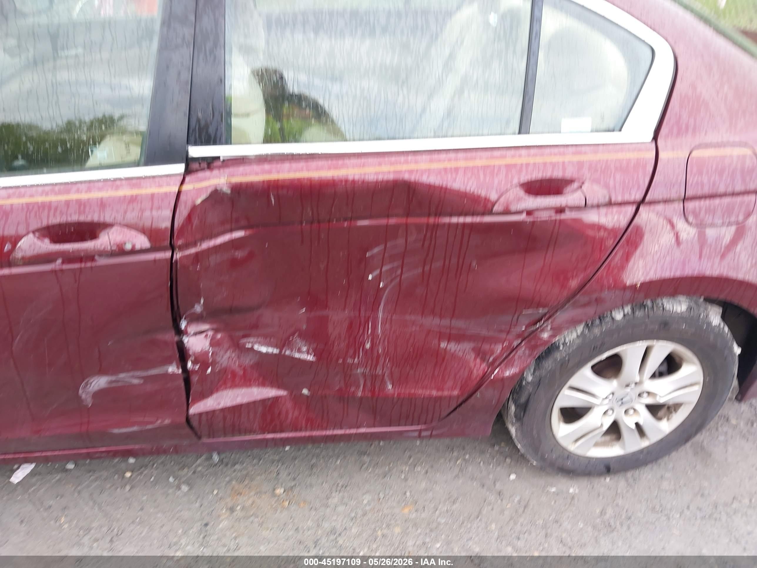 2008 Honda Accord 2.4 Lx-p Burgundy vin: 1HGCP26498A087564