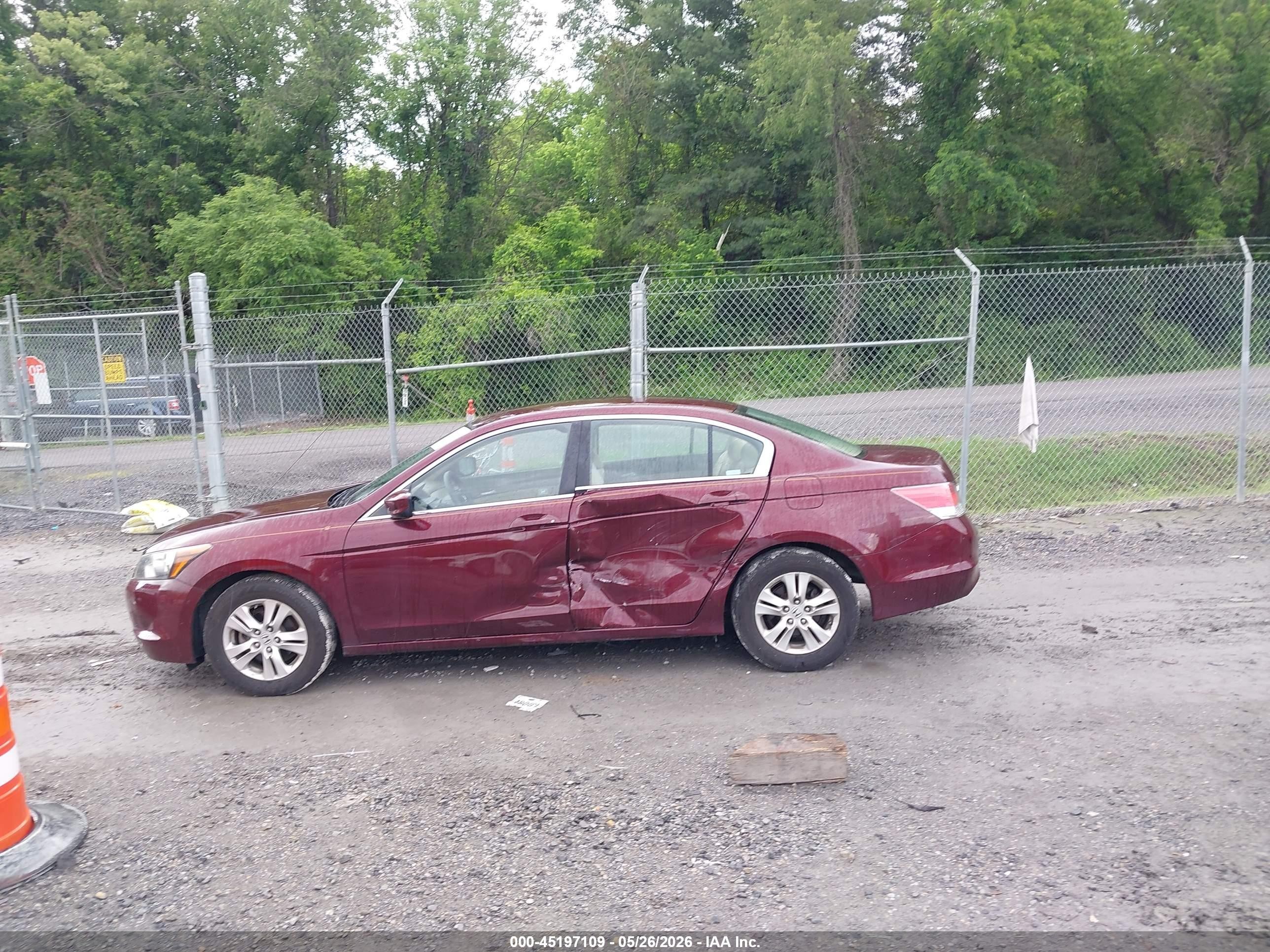 2008 Honda Accord 2.4 Lx-p Burgundy vin: 1HGCP26498A087564