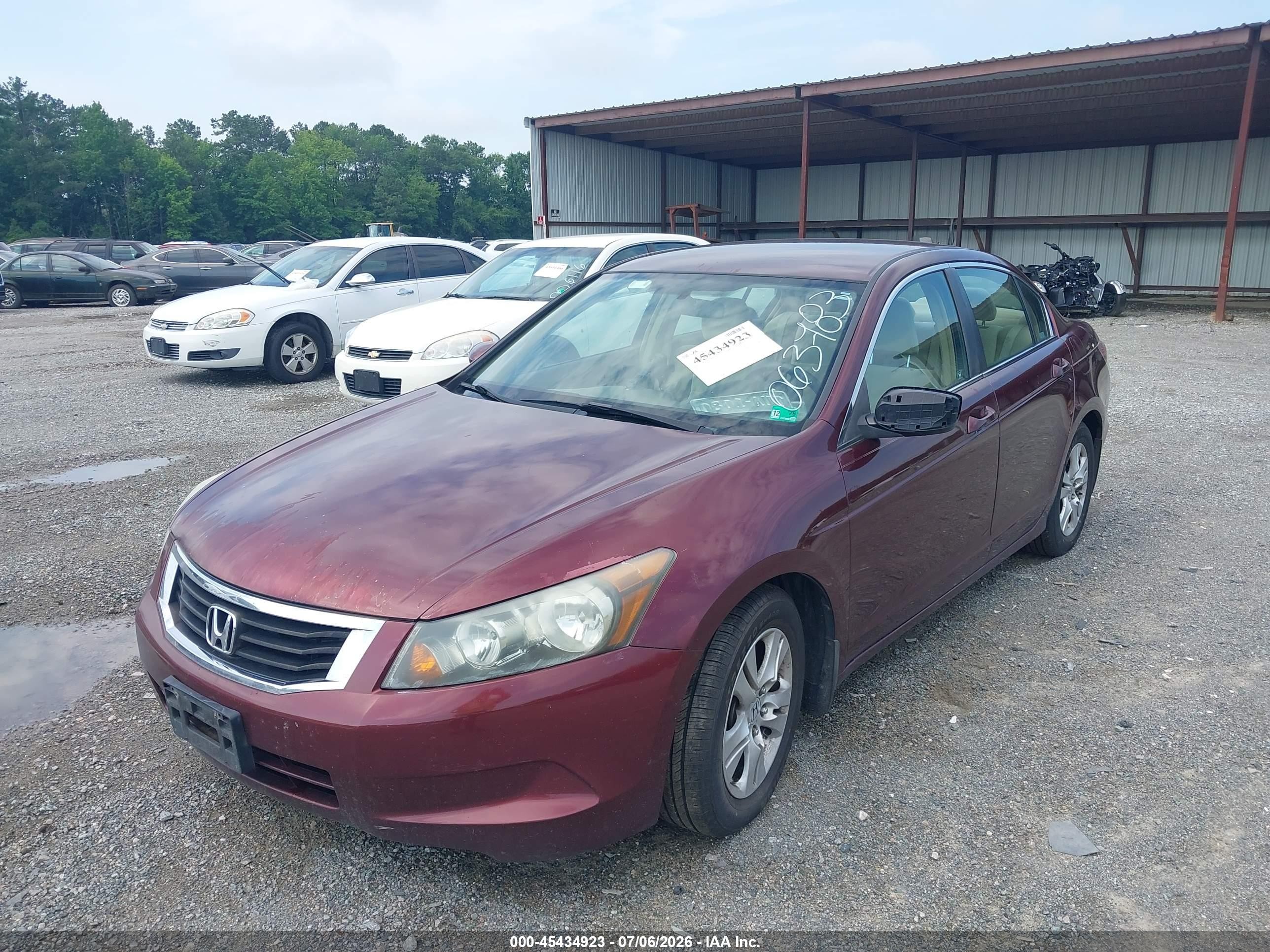 2009 Honda Accord 2.4 Lx-p Бордовый vin: 1HGCP26499A063783