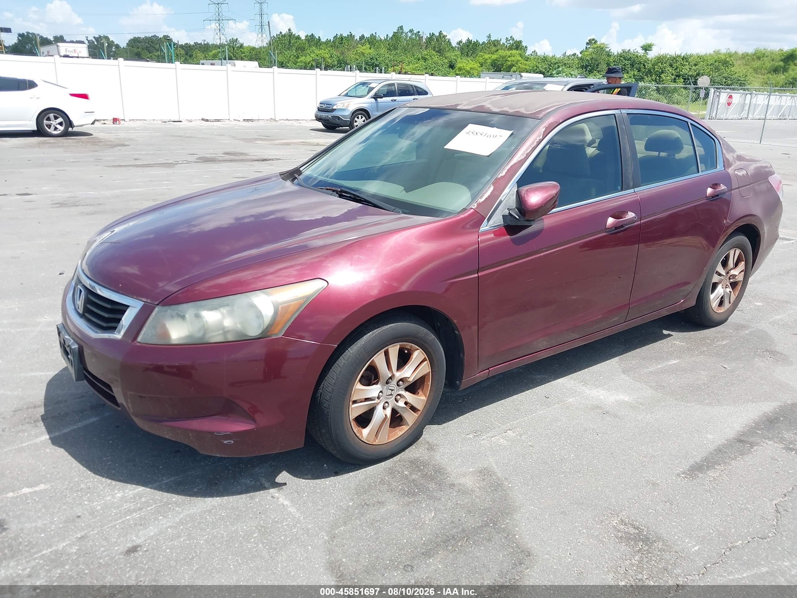 2009 Honda Accord 2.4 Lx-p Maroon vin: 1HGCP26499A070488