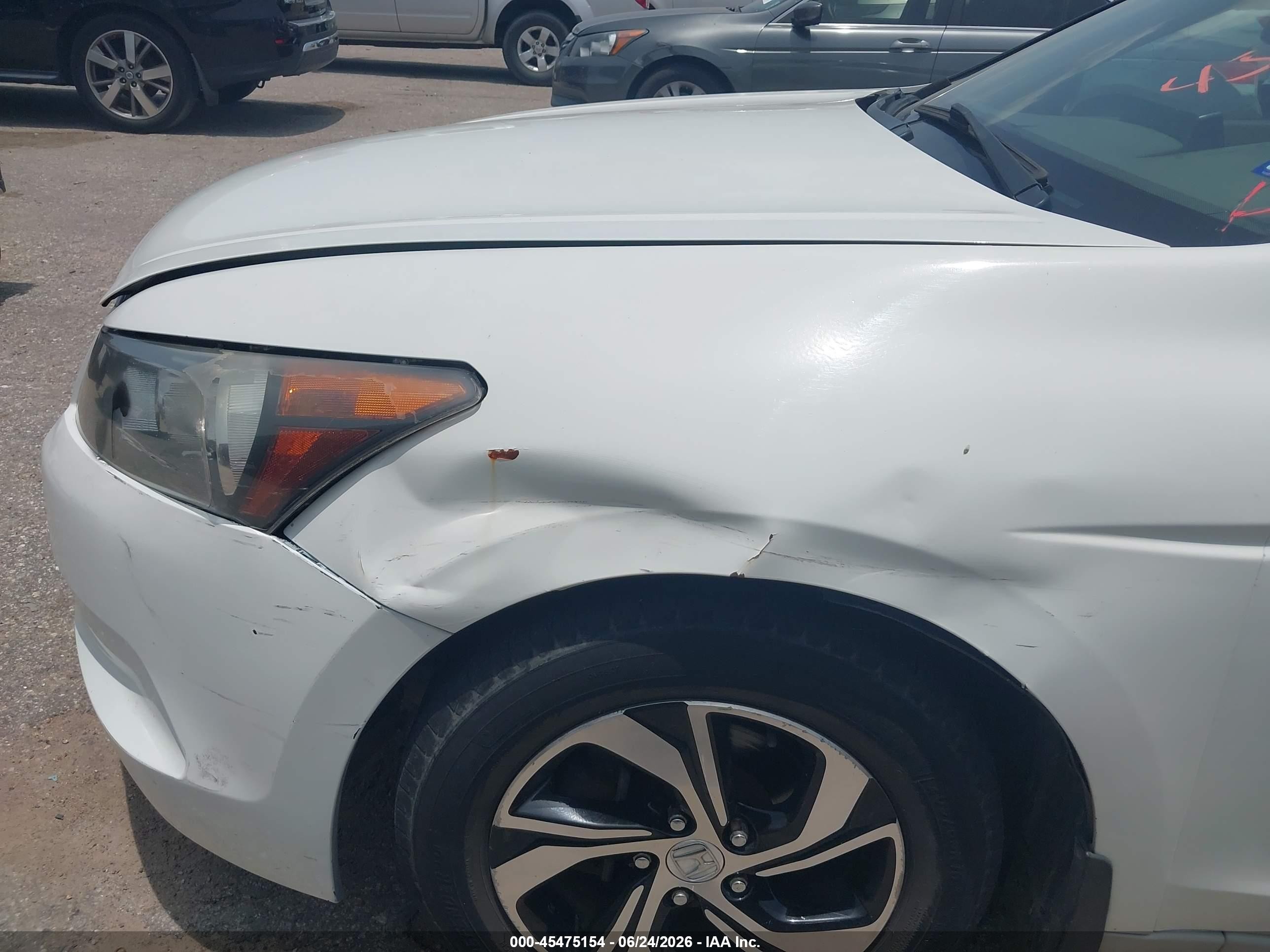 2009 Honda Accord 2.4 Lx-p White vin: 1HGCP26499A194776
