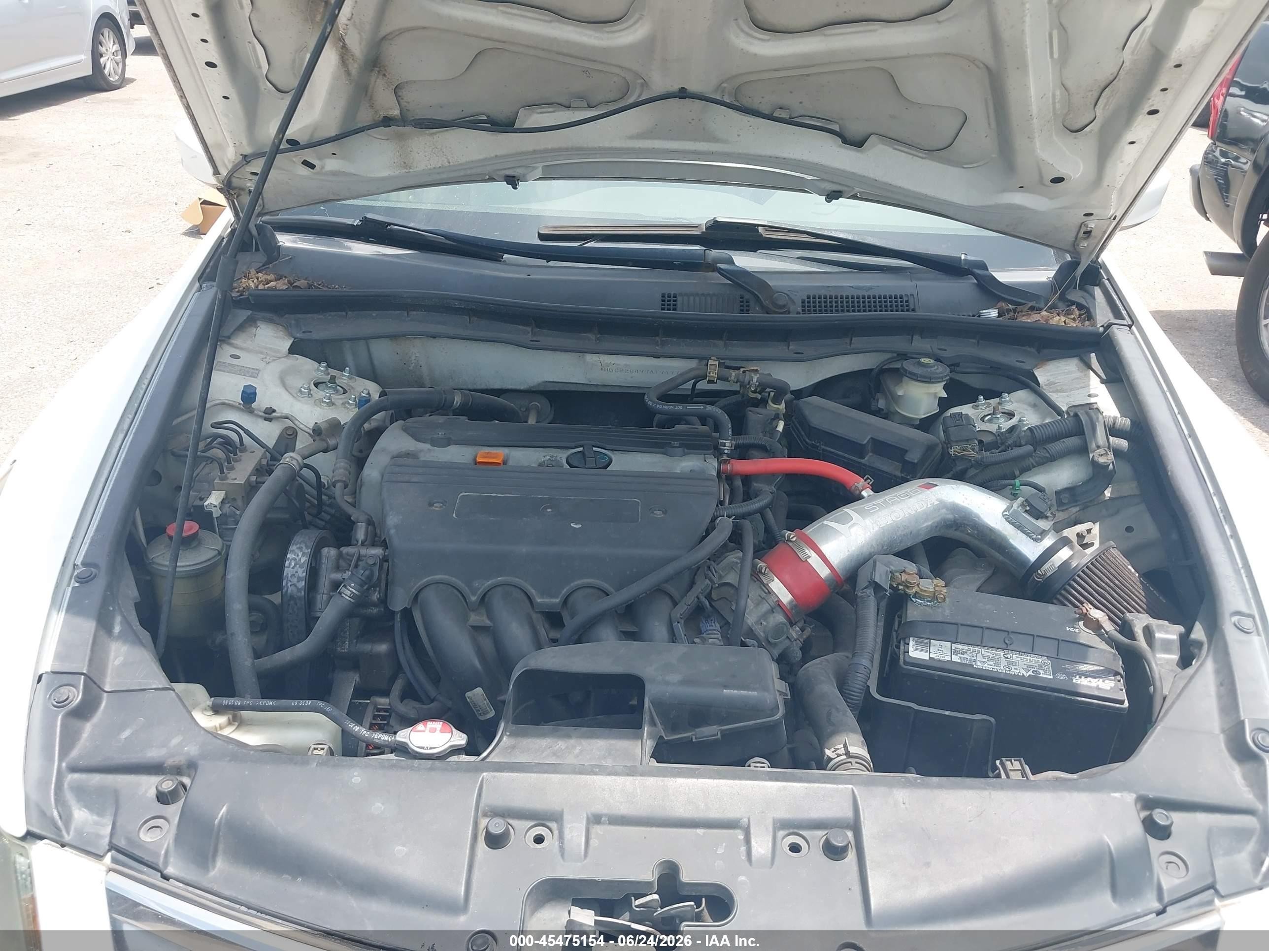 2009 Honda Accord 2.4 Lx-p White vin: 1HGCP26499A194776