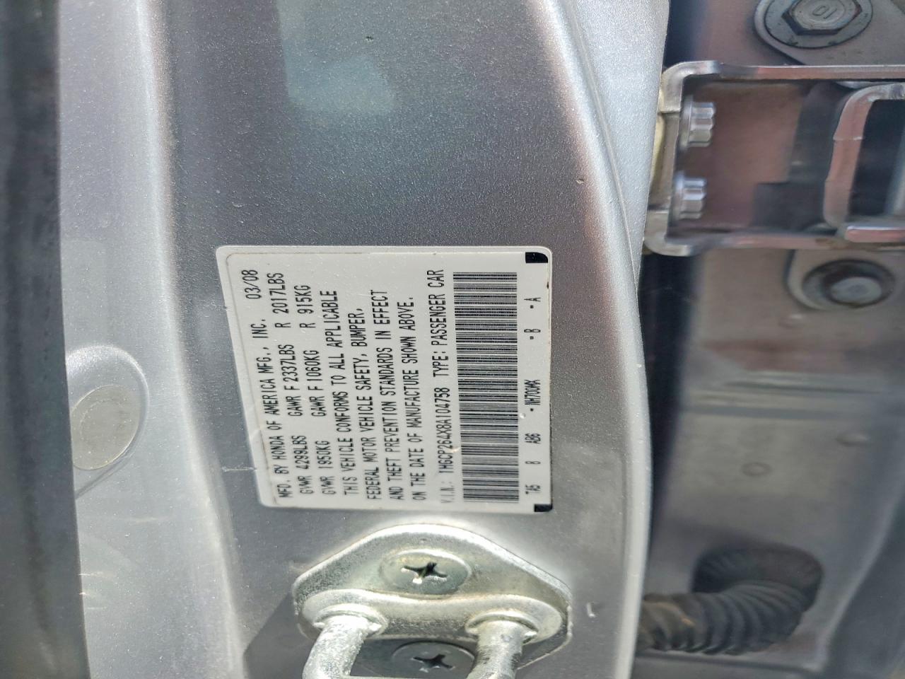 2008 Honda Accord Lxp Silver vin: 1HGCP264X8A104758