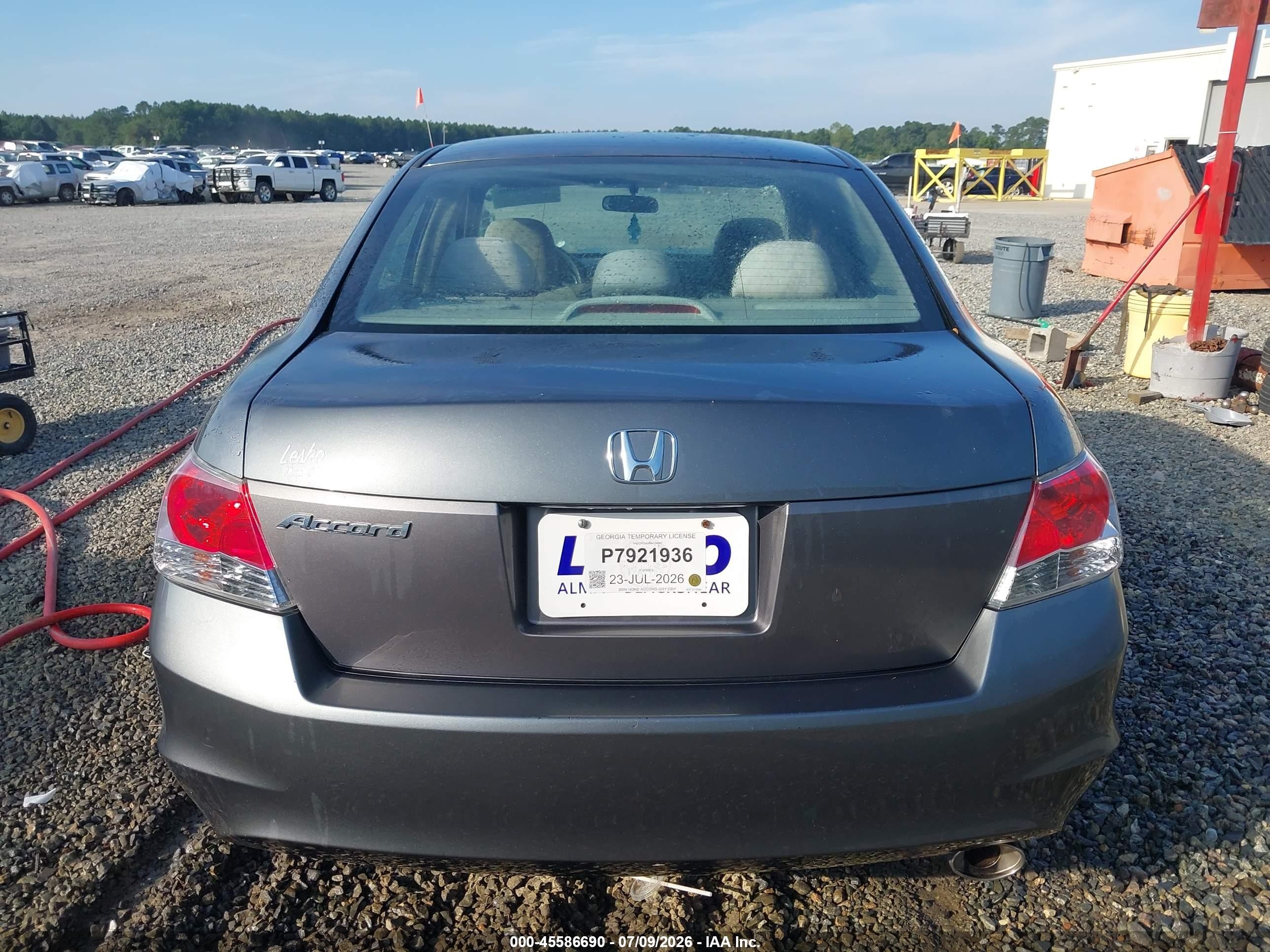 2009 Honda Accord 2.4 Lx-p Gray vin: 1HGCP264X9A074081