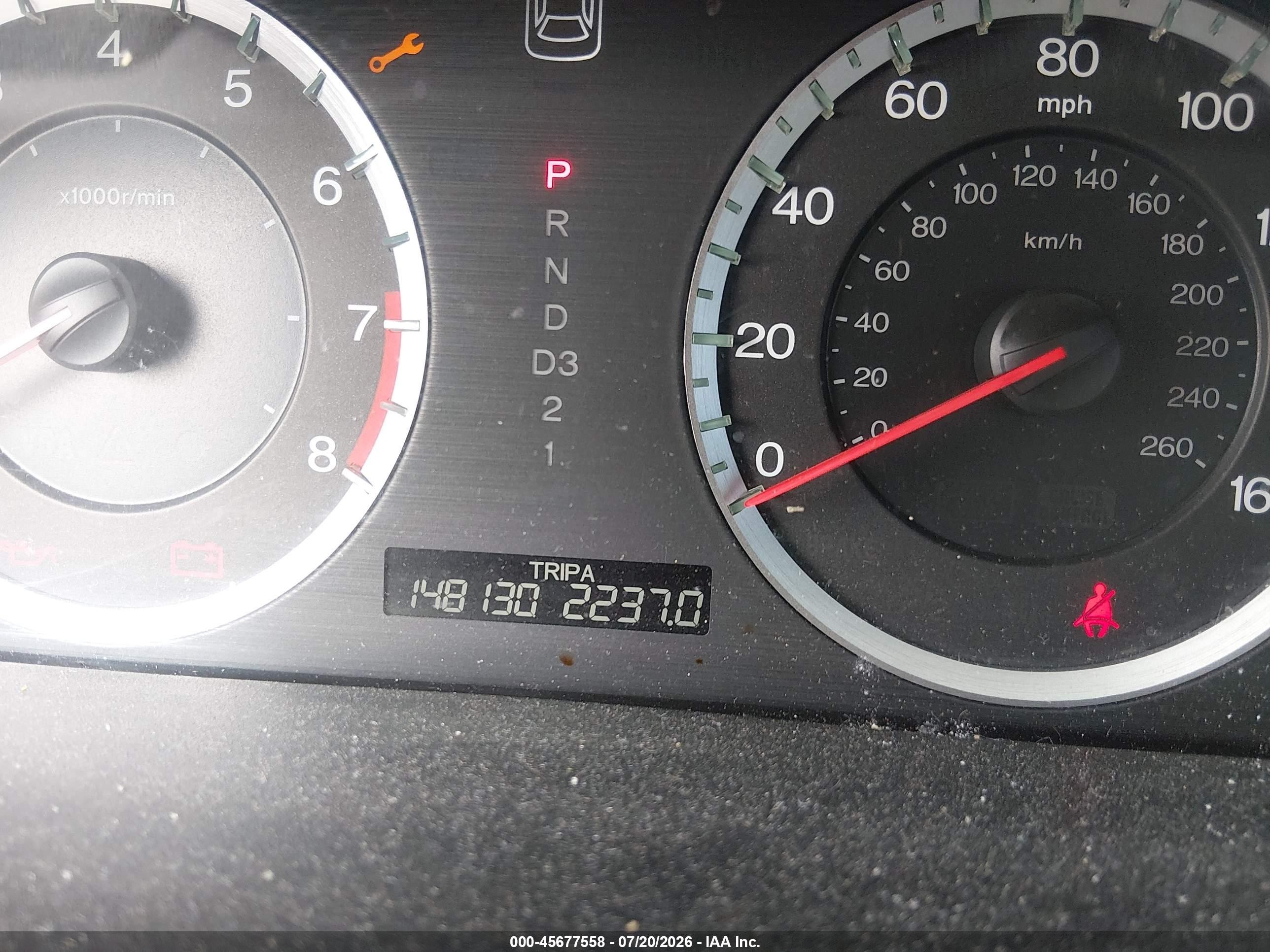 2009 Honda Accord 2.4 Lx-p Gray vin: 1HGCP264X9A097554