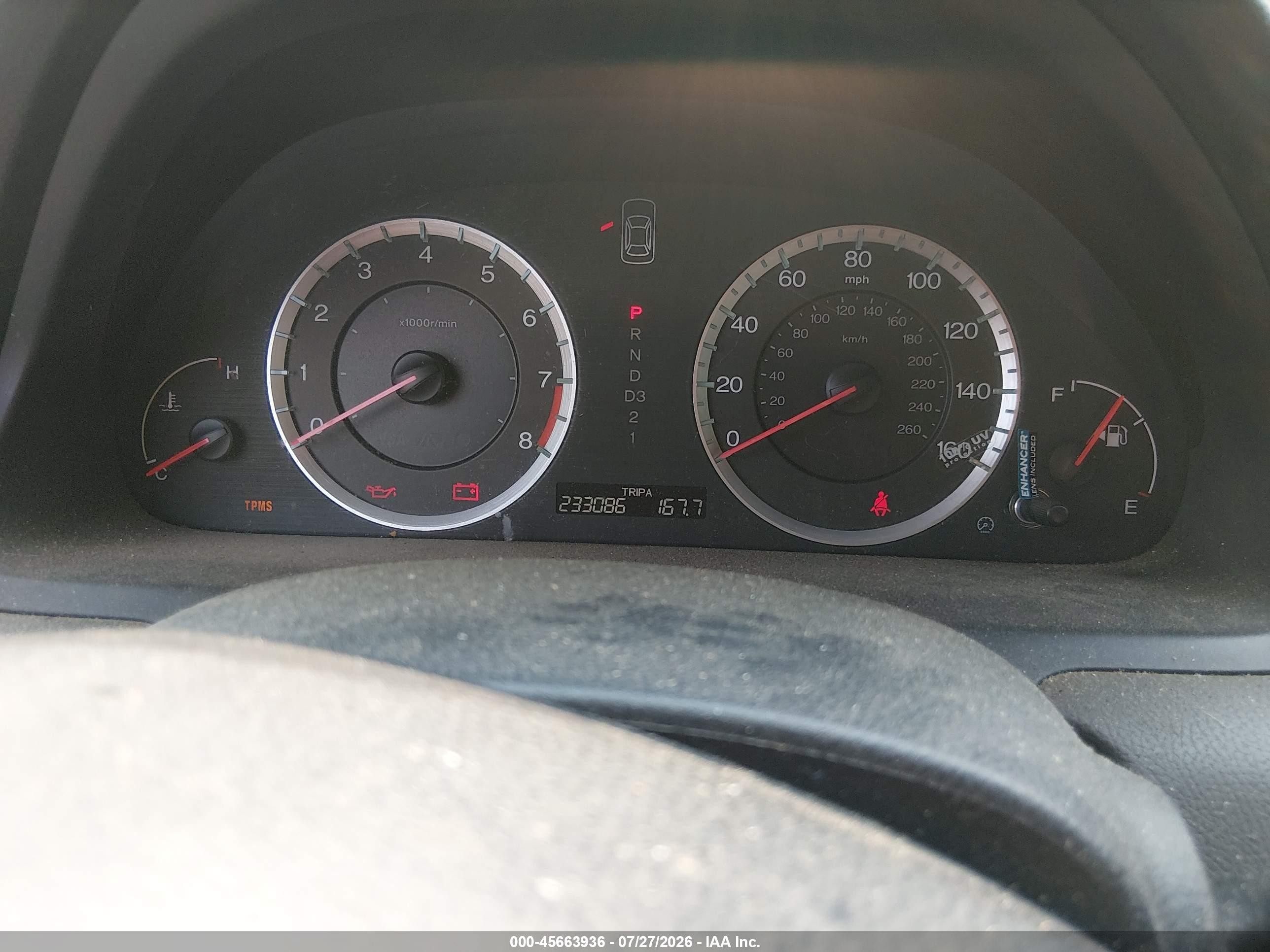 2008 Honda Accord 2.4 Ex Blue vin: 1HGCP26708A036836