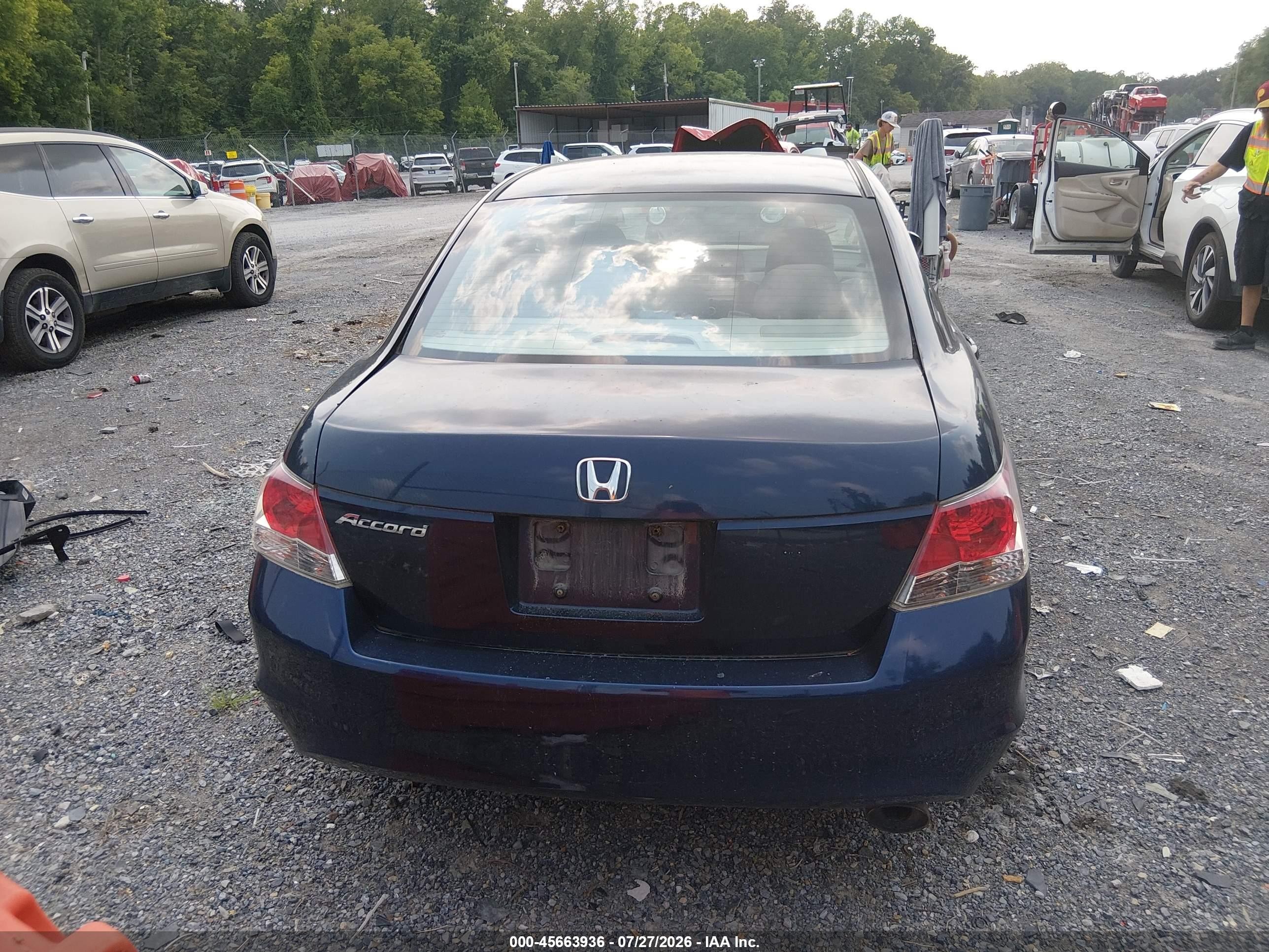 2008 Honda Accord 2.4 Ex Blue vin: 1HGCP26708A036836