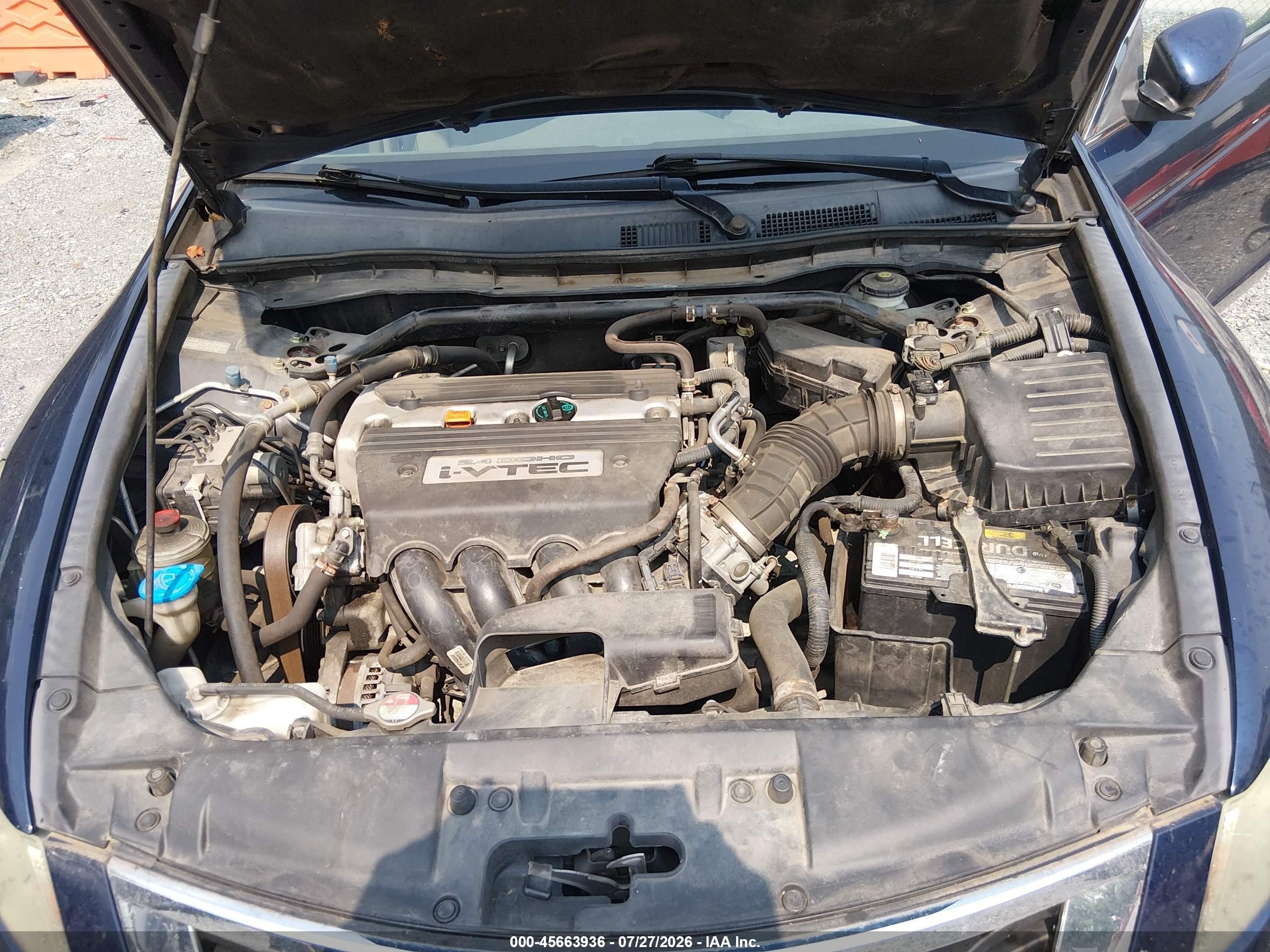 2008 Honda Accord 2.4 Ex Blue vin: 1HGCP26708A036836