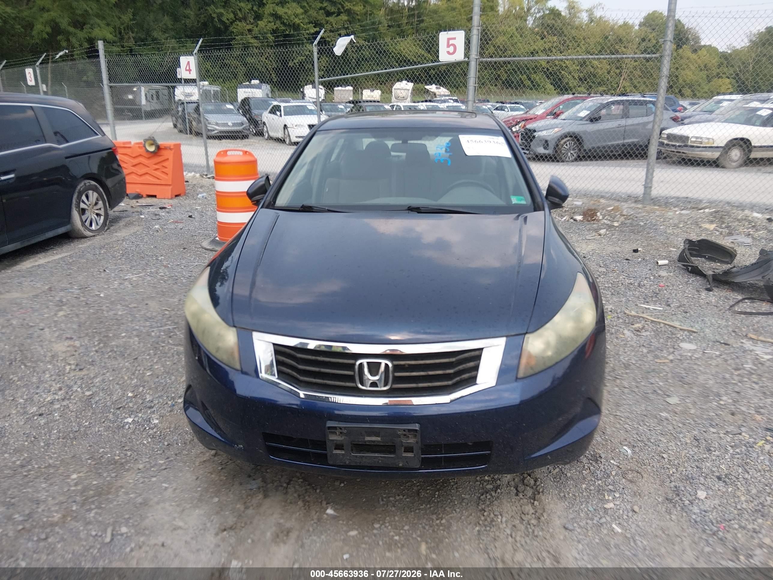2008 Honda Accord 2.4 Ex Blue vin: 1HGCP26708A036836
