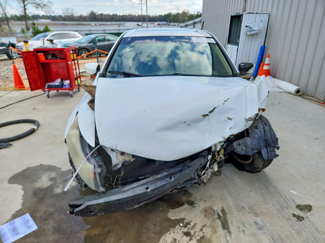 2008 Honda Accord Ex White vin: 1HGCP26708A166468