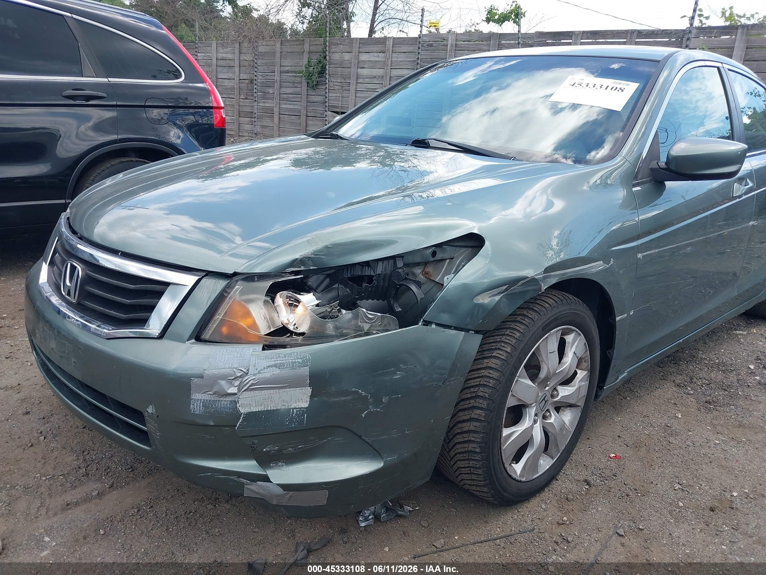 2009 Honda Accord 2.4 Ex Green vin: 1HGCP26709A051743
