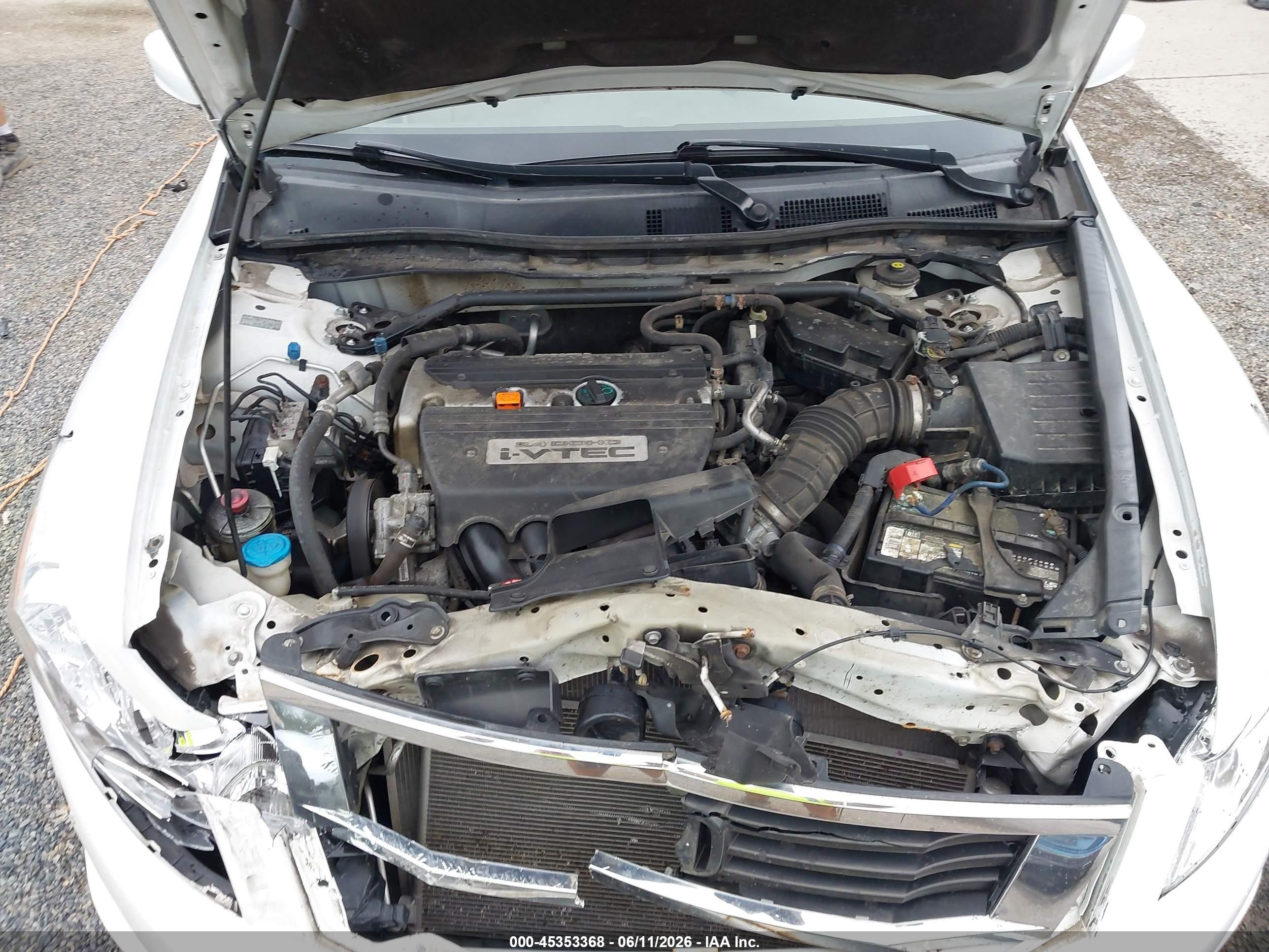 2009 Honda Accord 2.4 Ex White vin: 1HGCP26709A137229