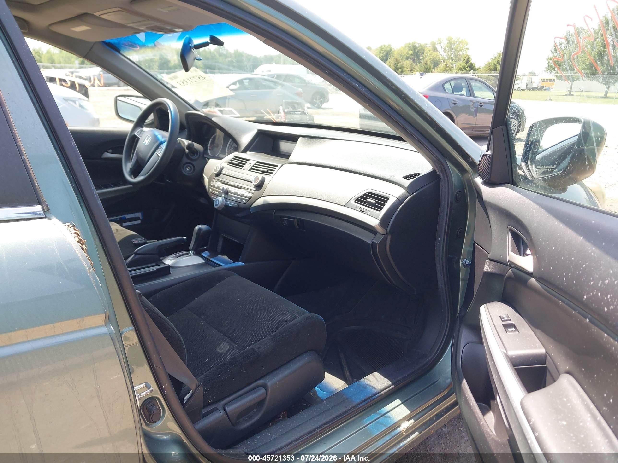 2009 Honda Accord 2.4 Ex Зеленый vin: 1HGCP26709A200474