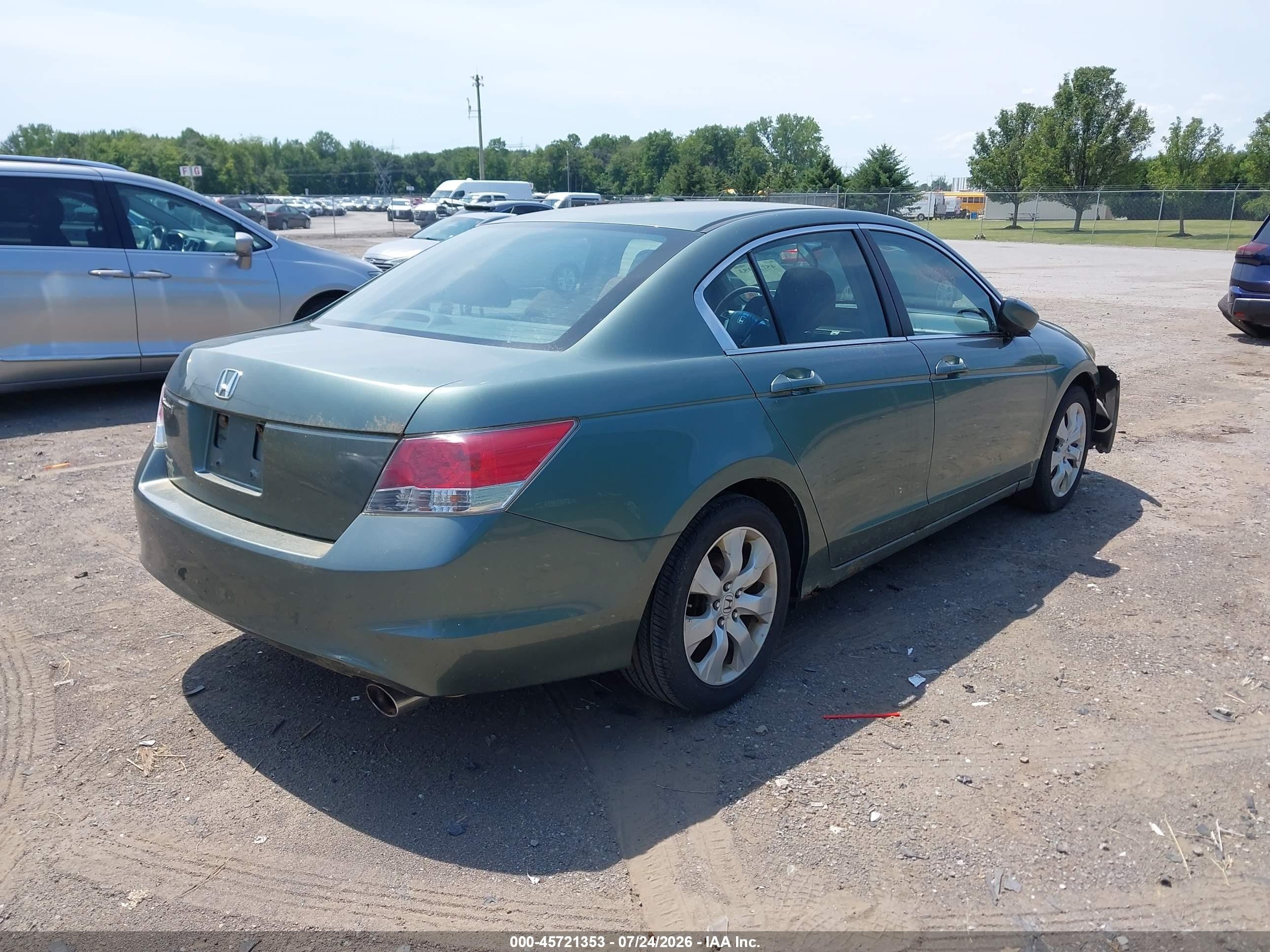 2009 Honda Accord 2.4 Ex Зеленый vin: 1HGCP26709A200474