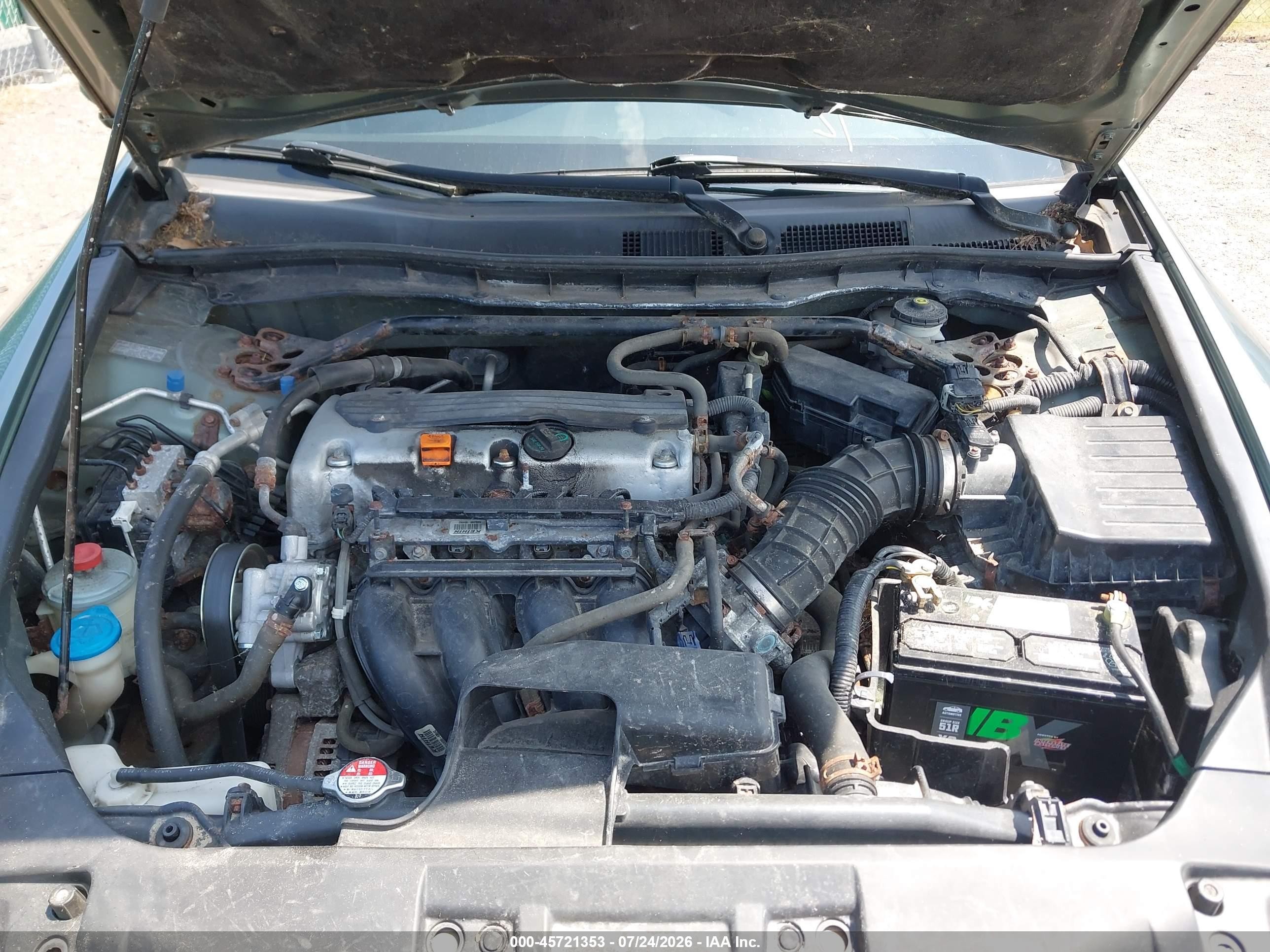 2009 Honda Accord 2.4 Ex Зеленый vin: 1HGCP26709A200474