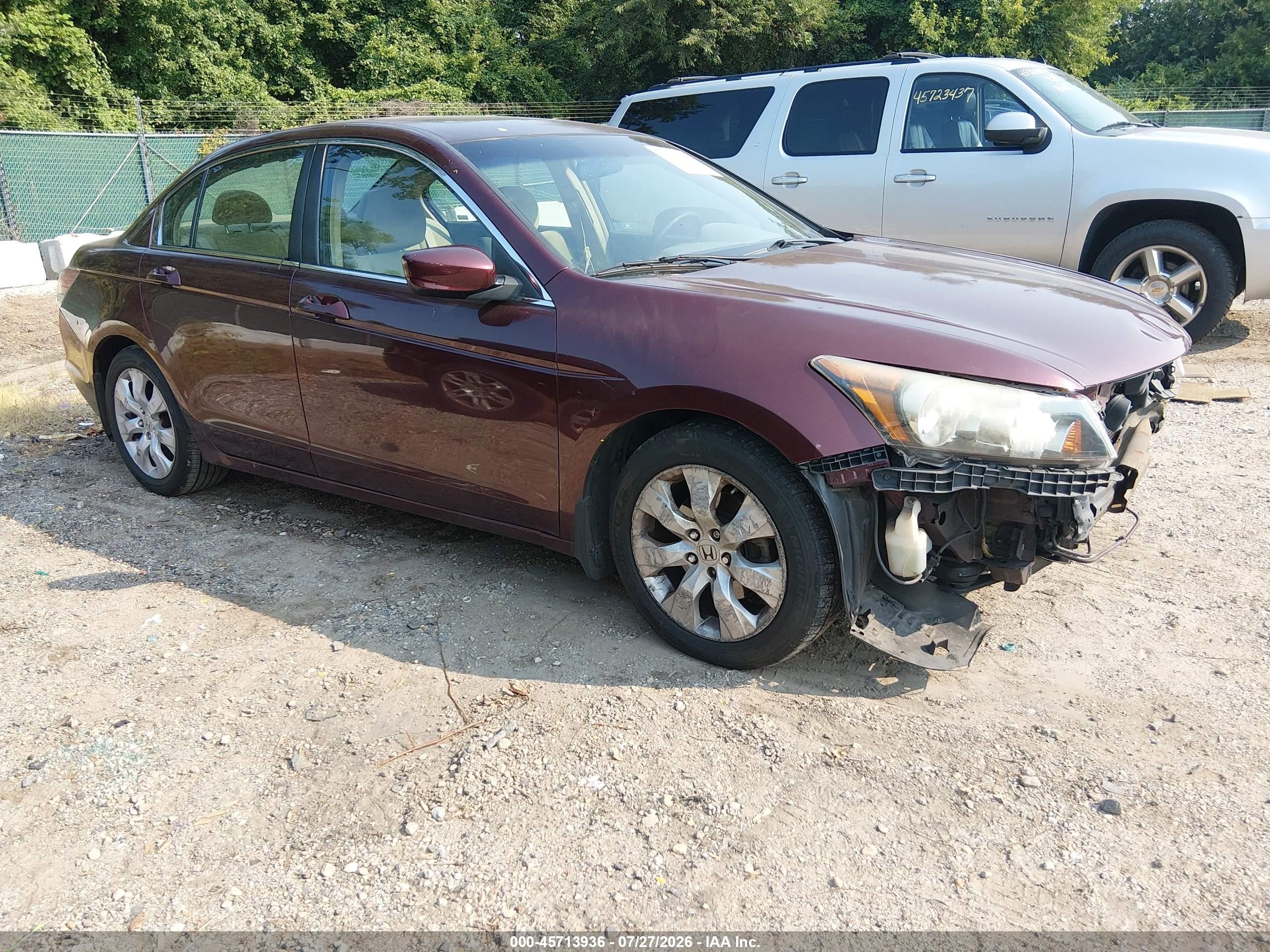 2008 Honda Accord 2.4 Ex Red vin: 1HGCP26718A066606