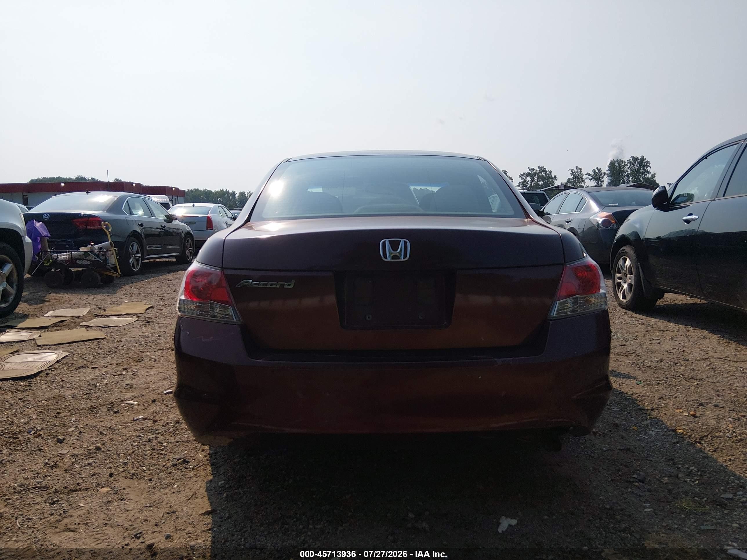 2008 Honda Accord 2.4 Ex Red vin: 1HGCP26718A066606