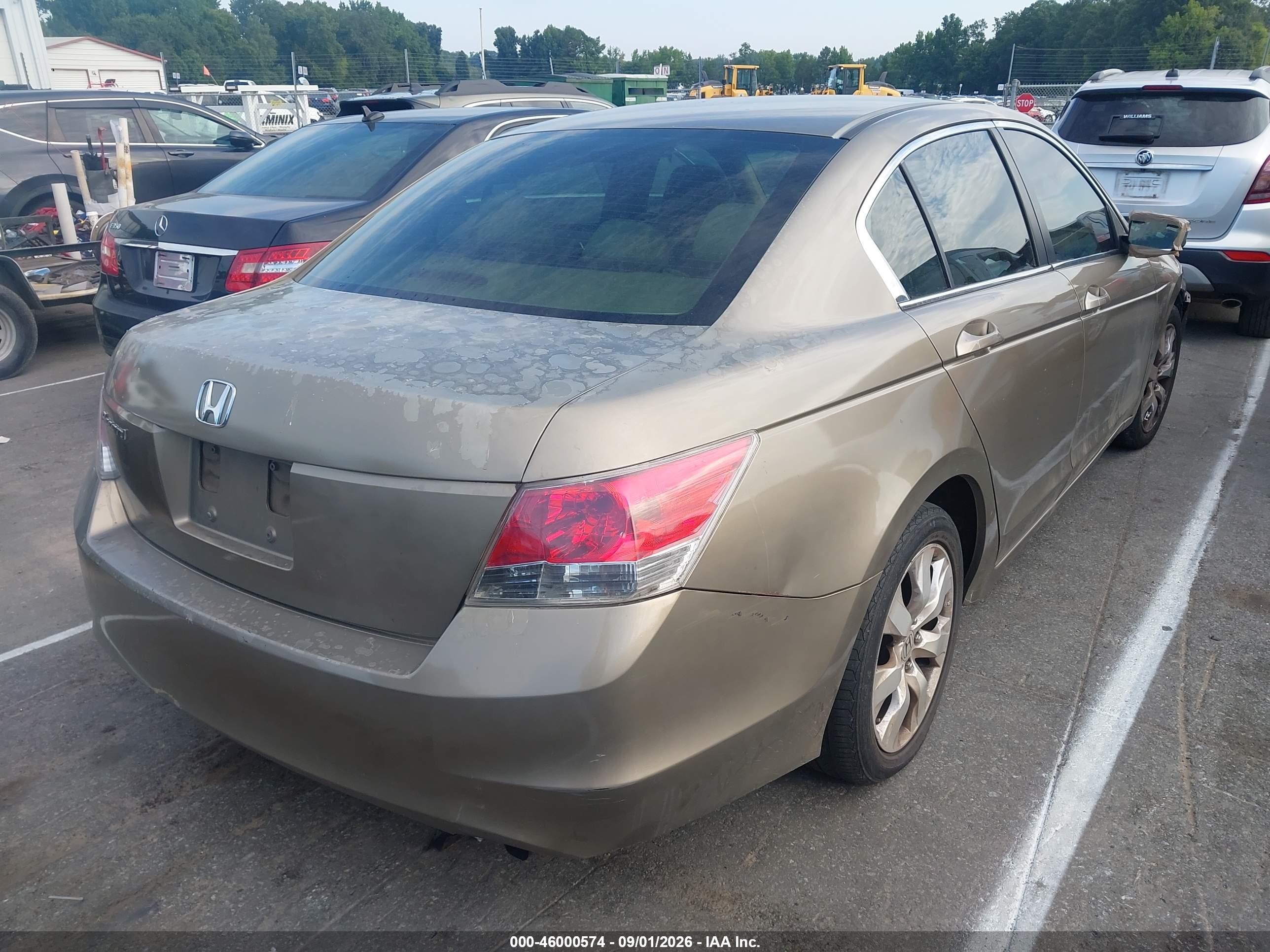 2008 Honda Accord 2.4 Ex Золотой vin: 1HGCP26718A122141