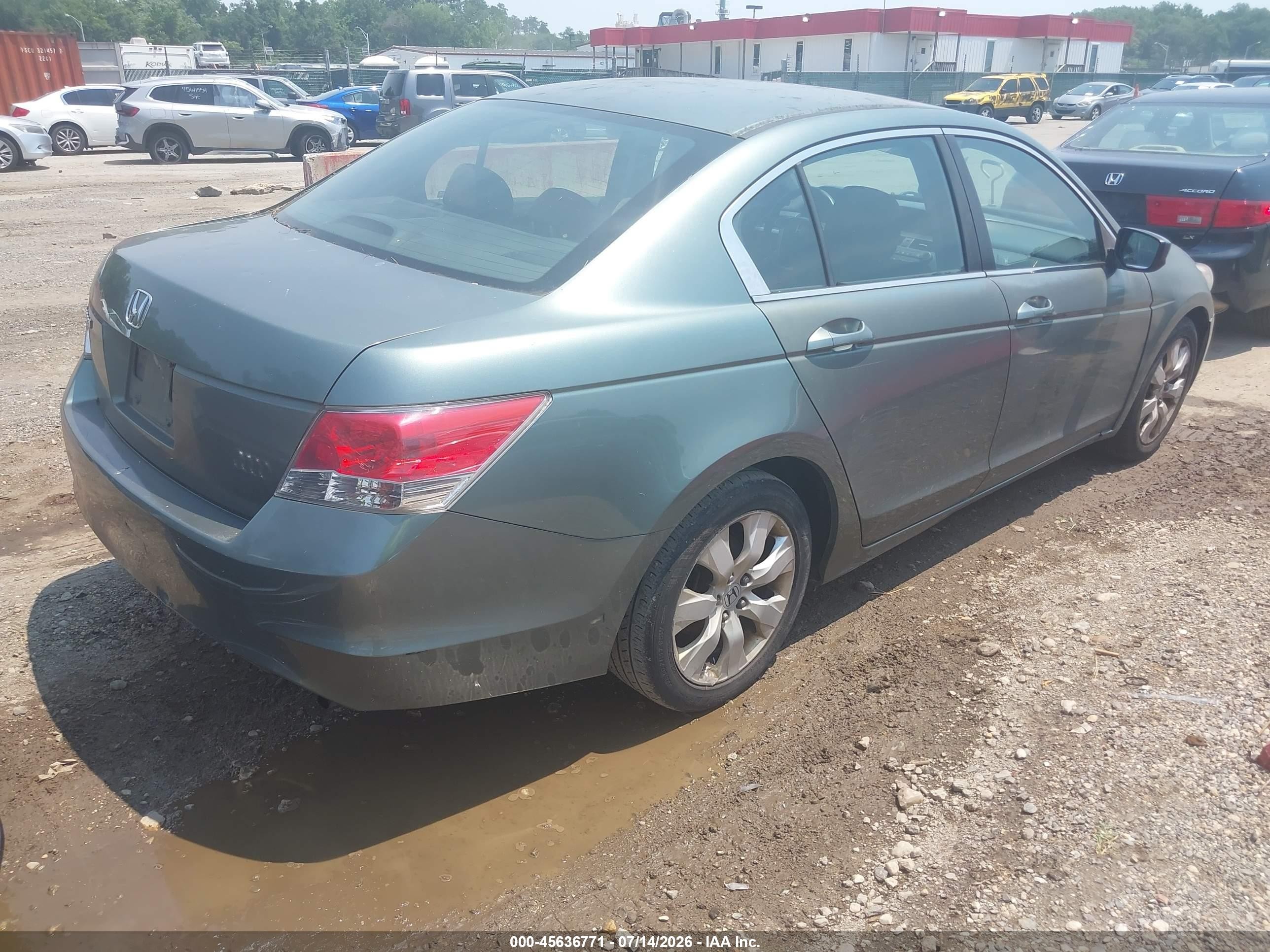 2008 Honda Accord 2.4 Ex Blue vin: 1HGCP26718A143474