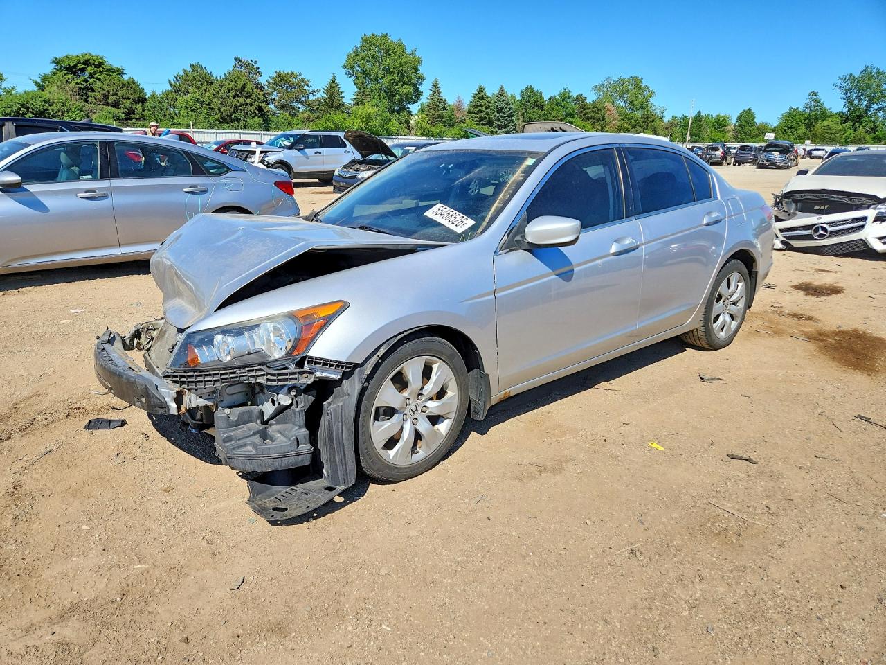 2009 Honda Accord Ex Silver vin: 1HGCP26719A019559