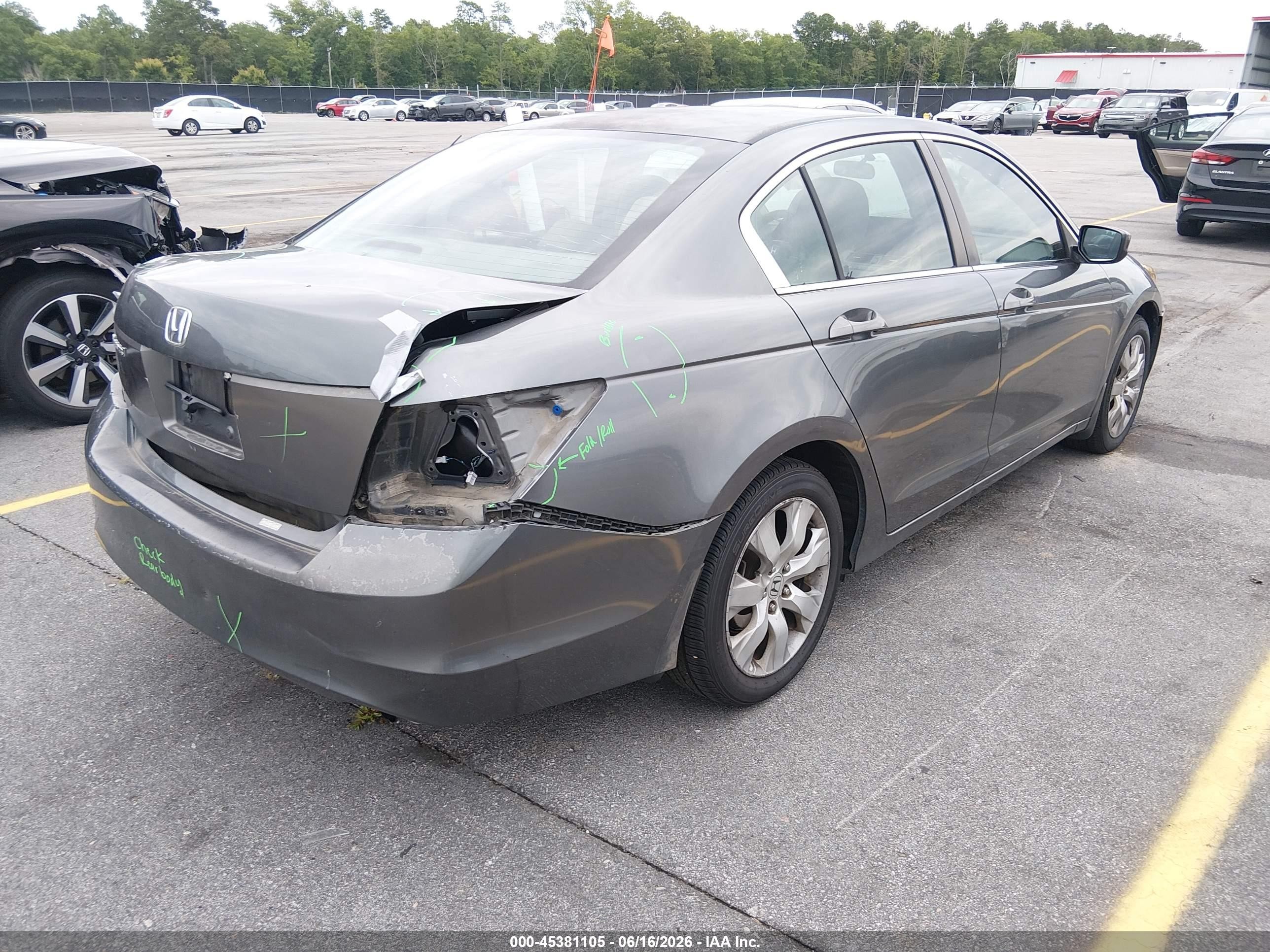2009 Honda Accord 2.4 Ex Gray vin: 1HGCP26719A021120