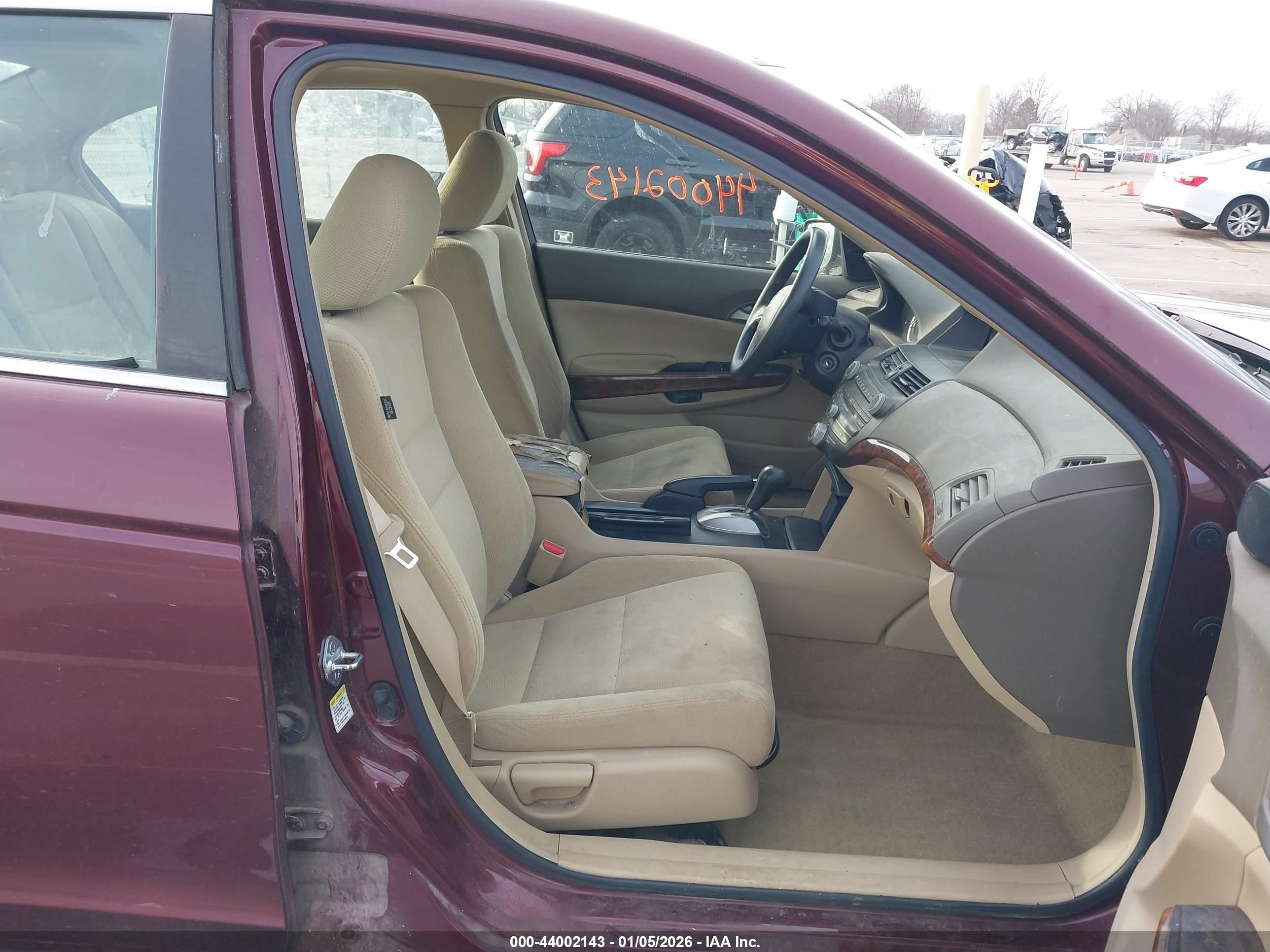 2009 Honda Accord 2.4 Ex Burgundy vin: 1HGCP26719A097145